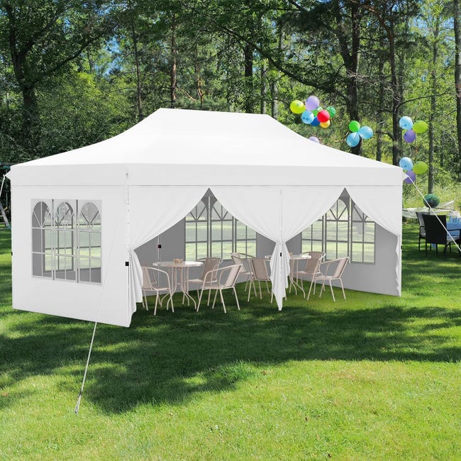 Tonnelle De Jardin 3 M X 6 M Étanche/tente De Réception/barnum Blanc - Tonnelle Tonnelle De Jardin 3 M X 6 M Étanche/tente De Réception/barnum Blanc - Tonnelle