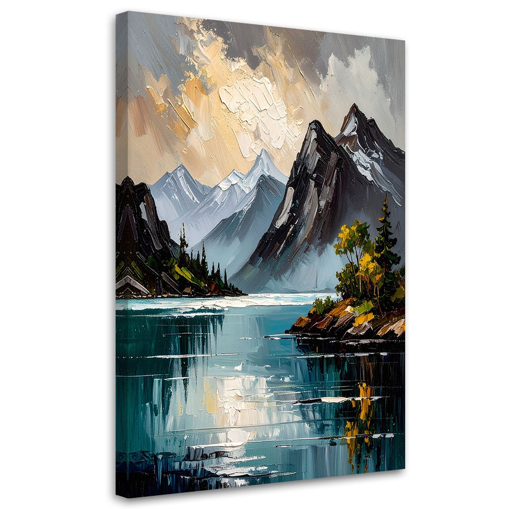 Obraz do salonu sypialni krajObraz jezioro góry natura 40x60
