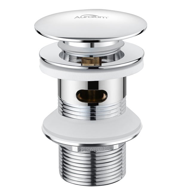 Auralum max Bonde Lavabo avec Trop Plein,Bonde Lavabo Salle Bain avec Couvercle Céramique Universelle Standard-G 1 ¼