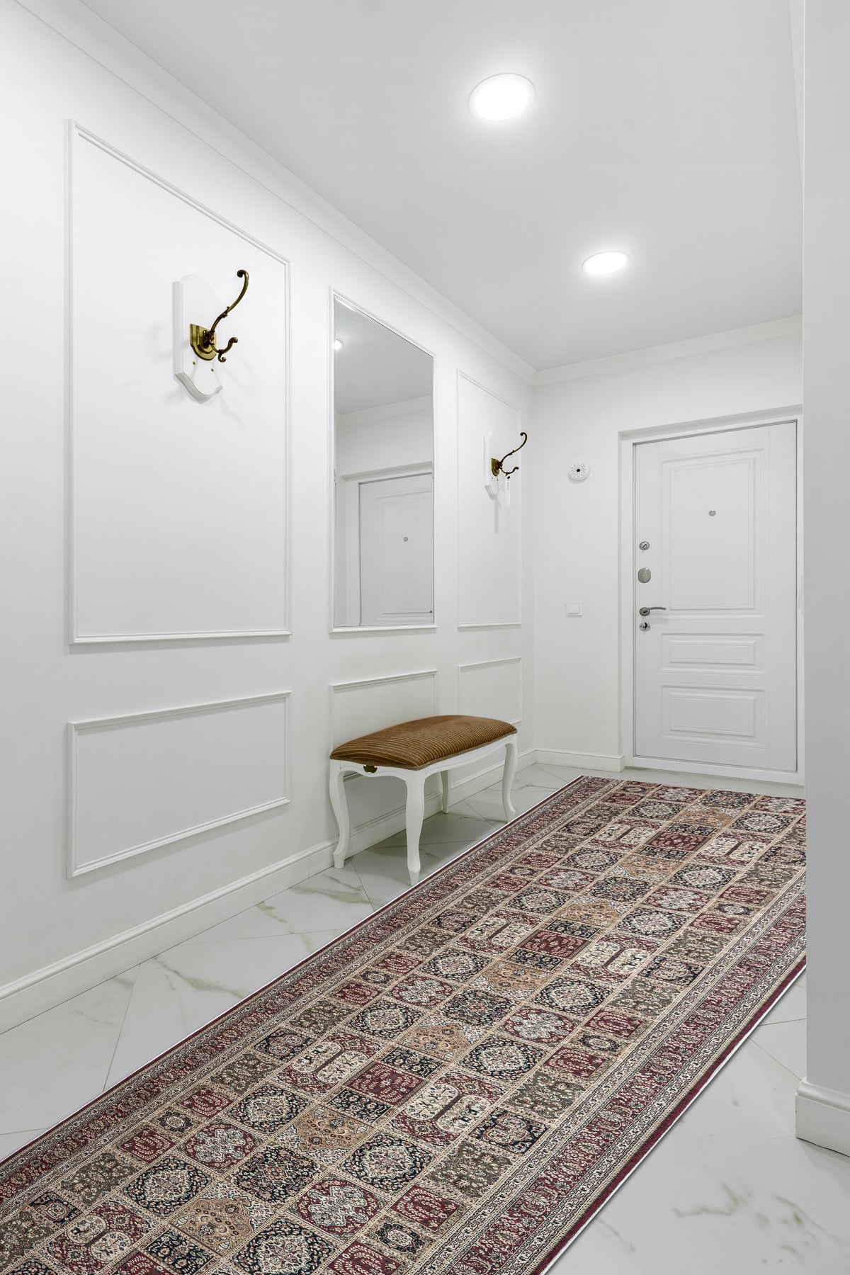 TAPIS DE COULOIR antidérapant LOTUS CASSETTES 39980 Oriental beige / rouge lavable 60cm 60x1250 cm - 3