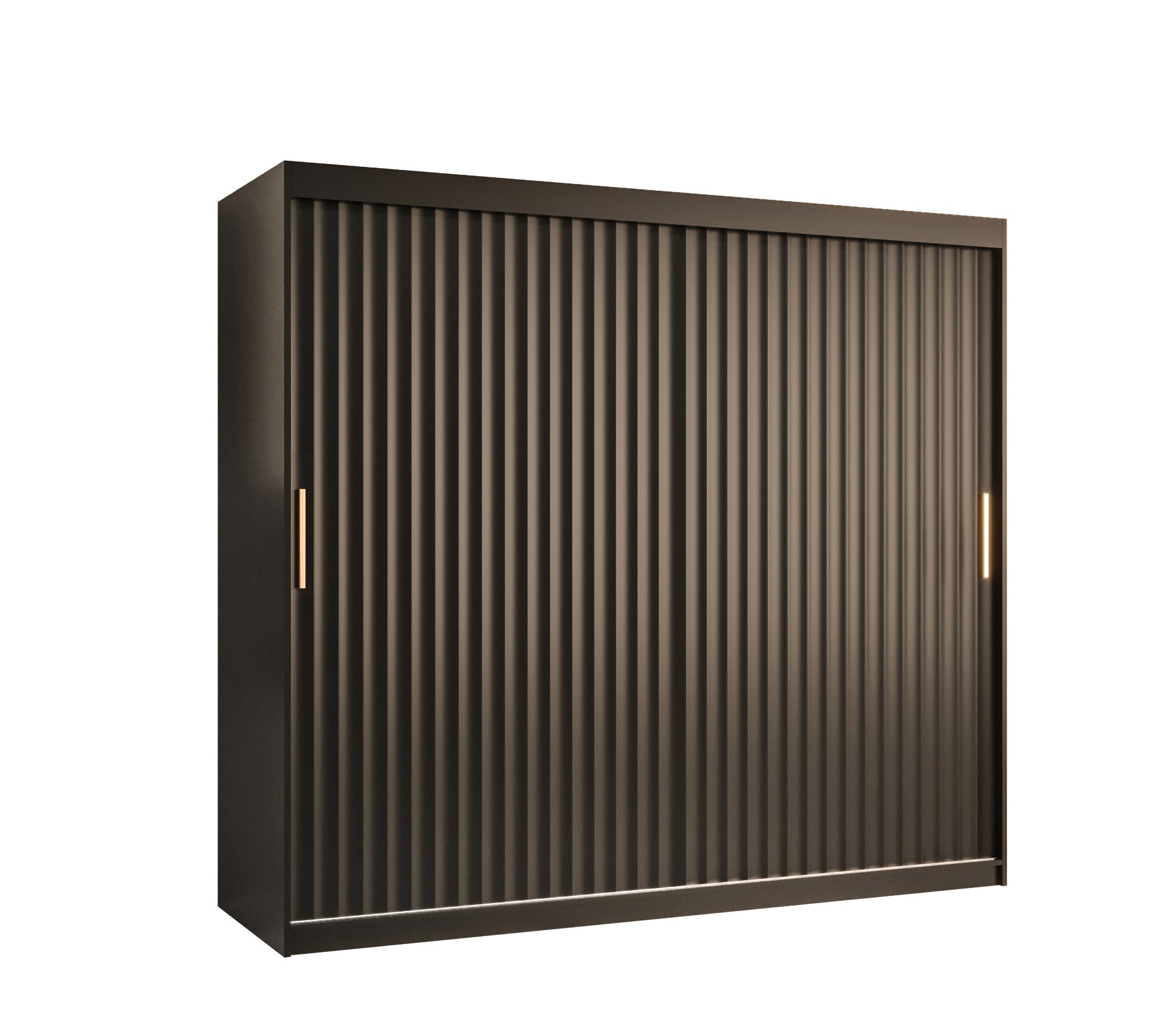 Szafa przesuwna garderoba RIFLO WAVE 2 200 x 62 x 200 cm Czarny - Abiks Meble