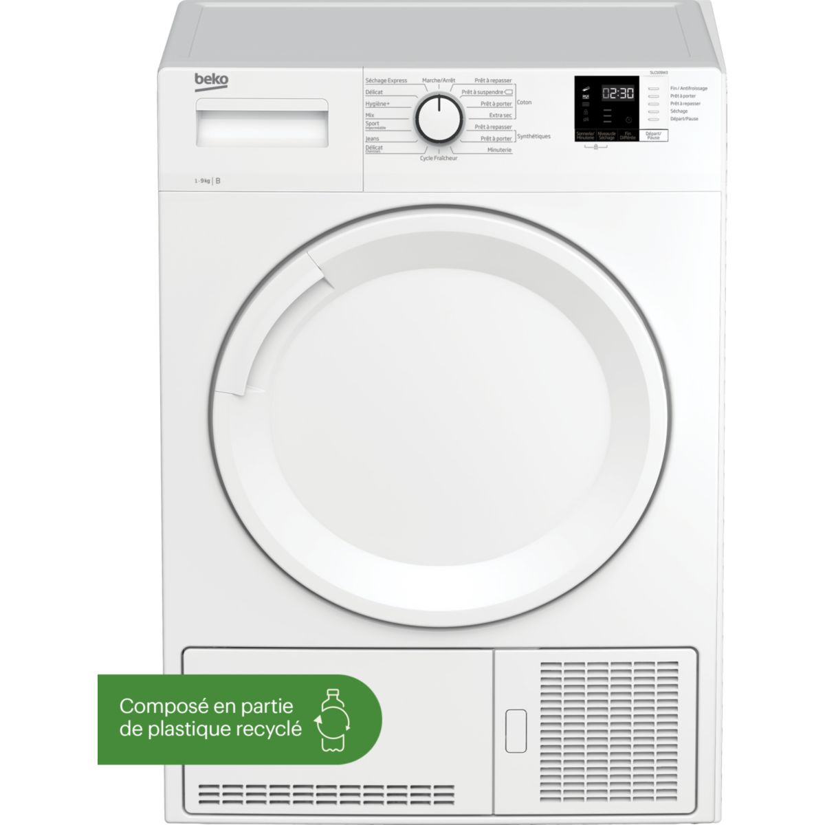 Sèche linge à condensation BEKO SLCS09W3 Leroy Merlin — free download