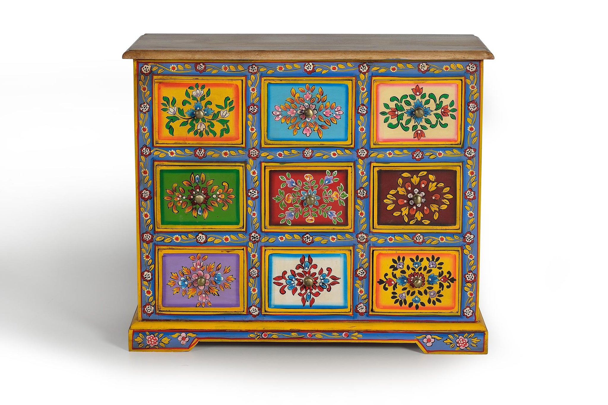 Meble pomocnicze z drewna mango, płyta MDF 70 cm, styl etniczny, 60x70x30 GYC