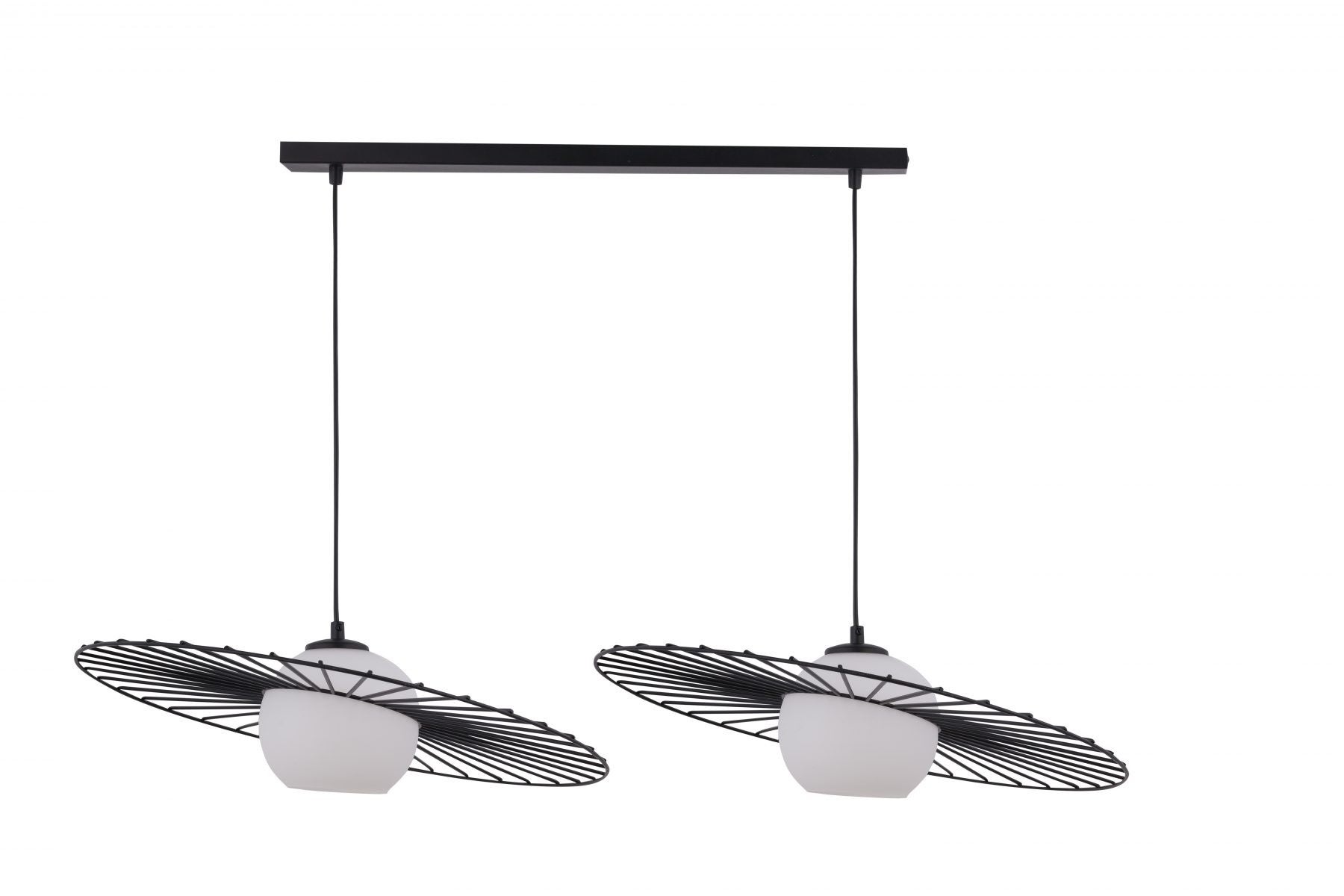 Lampa wisząca Sol czarno-biała 2xE27x15W dekoracyjna wym: 70 x 100 x 50 cm metal SIGMA