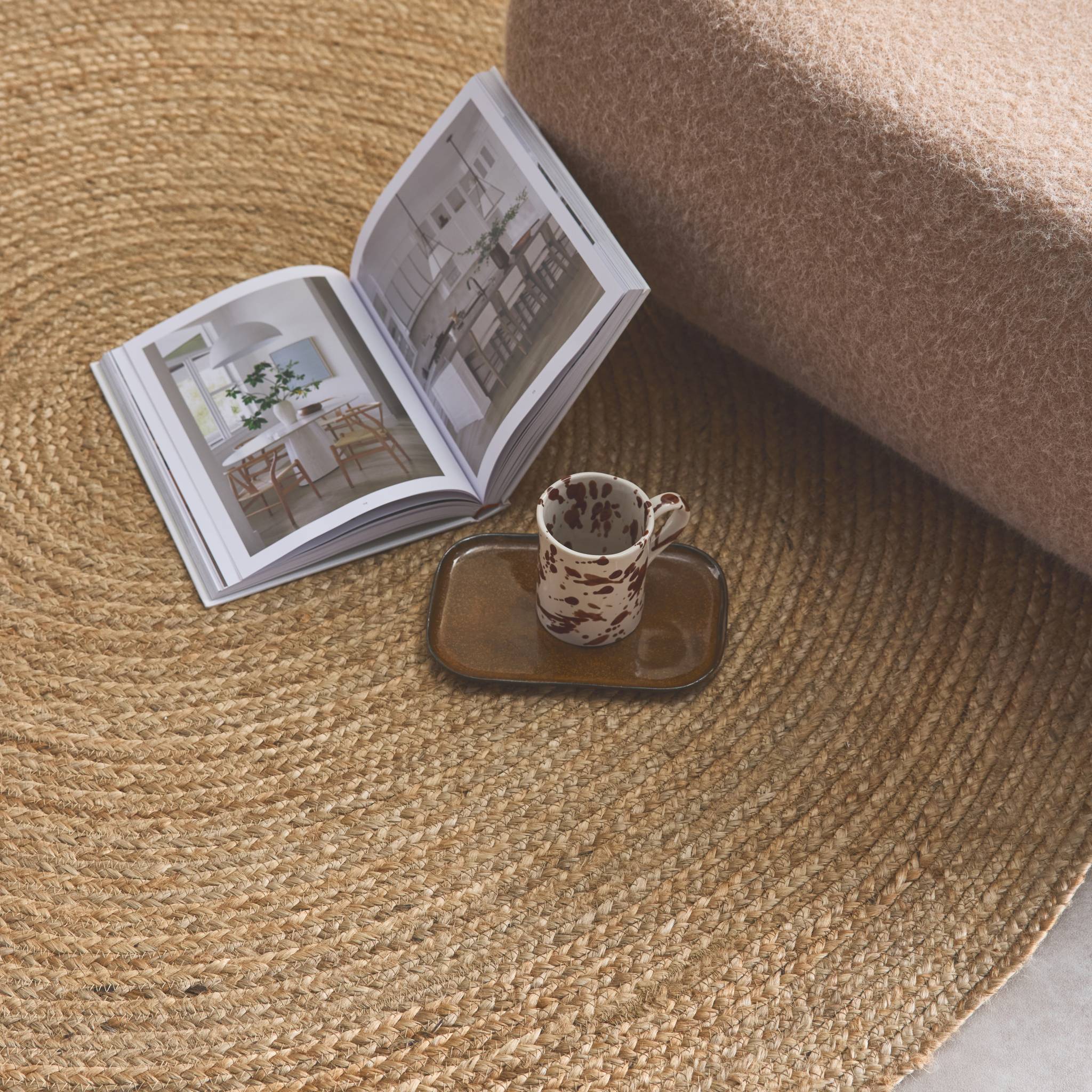 Tapis intérieur PADMA rond jute. naturel. différentes tailles. tissé plat PADMA - 3