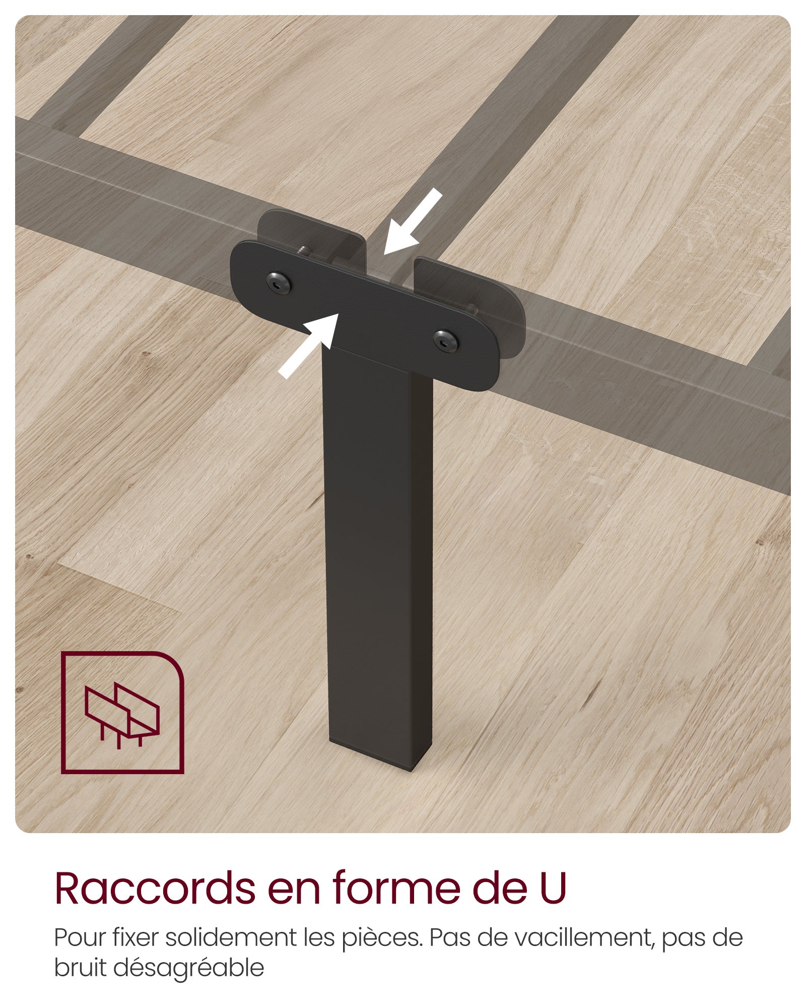 Lit Simple, 1 Personnes, en Métal, 190 x 90 cm, pour Petits Espaces, Chambre d’Amis, Chambre Ado, Noir - 4