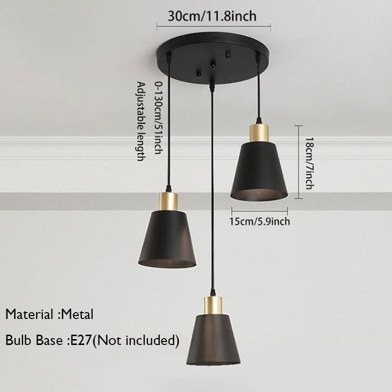 HJXDtech Verre Suspension Luminaire Vintage Industrielle, Plafonnier Avec Fini En Laiton Poli