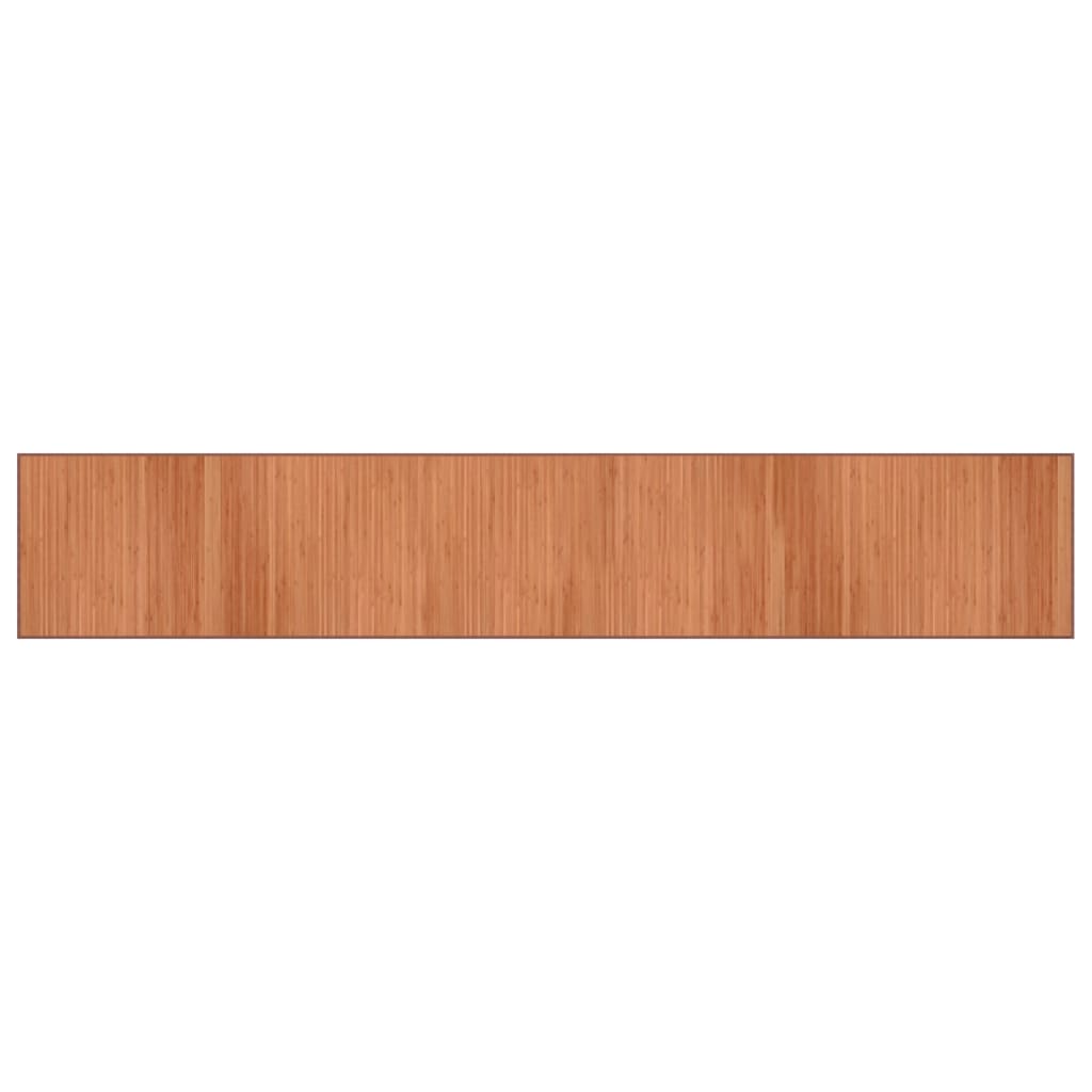 Tapis rectangulaire marron 70x400 bambou - 2