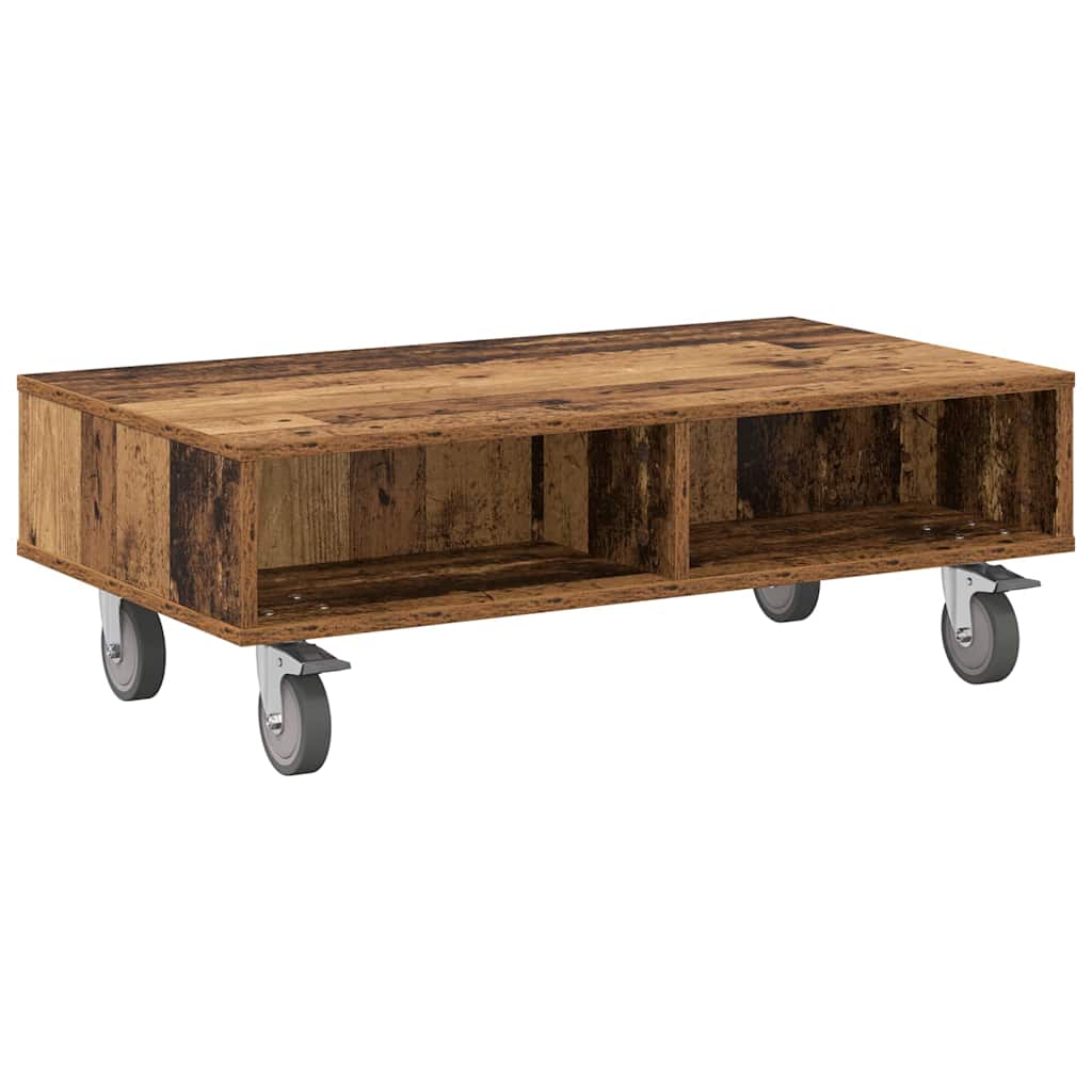 Table d'appoint | Table de canapé | Table auxiliaire avec roues Bois ...
