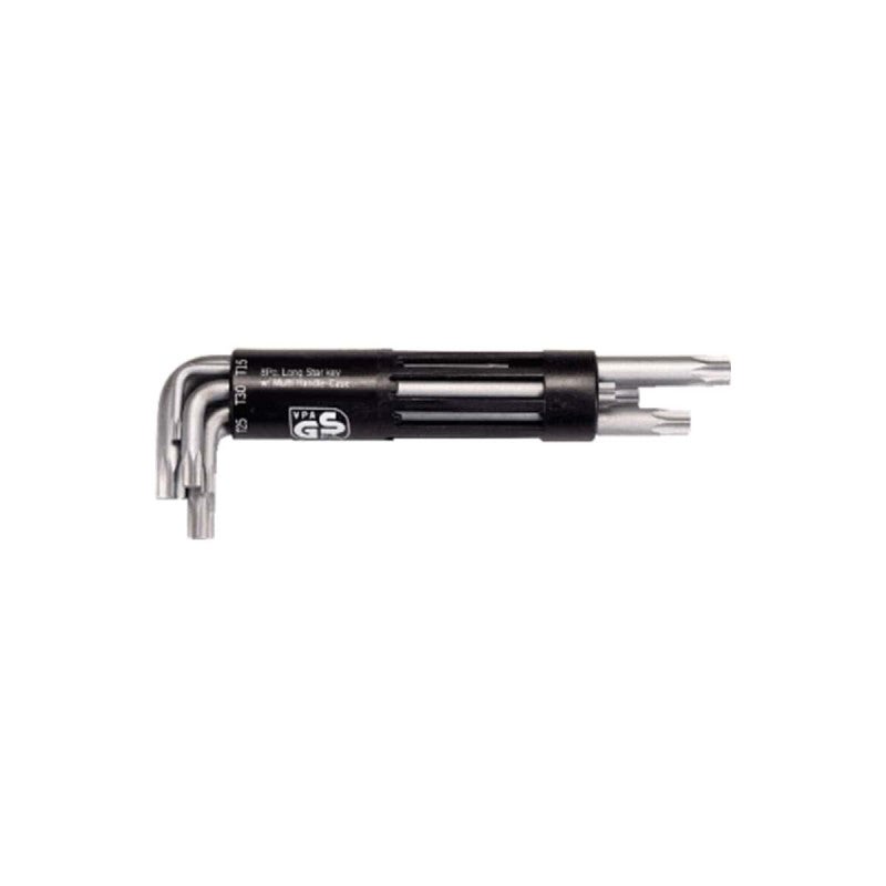 KS TOOLS Zestaw 3 w 1 długich kluczy trzpieniowych Torx kątowych 8 szt. - 151.2300