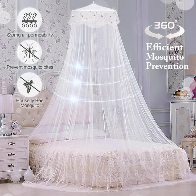 HUOQOU Double couche princesse ronde dôme auvent tente pour filles adultes enfants rêveur moustiquaire mignon chambre décoration château jeu rideau HUOQOU Double couche princesse ronde dôme auvent tente pour filles adultes enfants rêveur moustiquaire mignon chambre décoration château jeu rideau