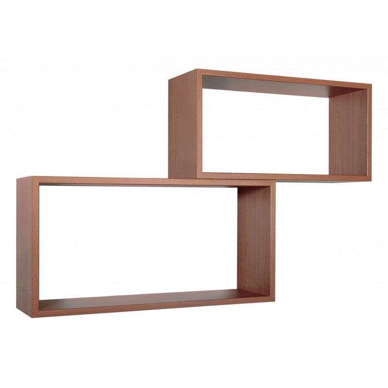 Set Di 2 Mensole Lunghe DINZI LVJ, 117 Cm, Marrone Rustico, Portata 15 Kg, Per Qualsiasi Stanza - 4