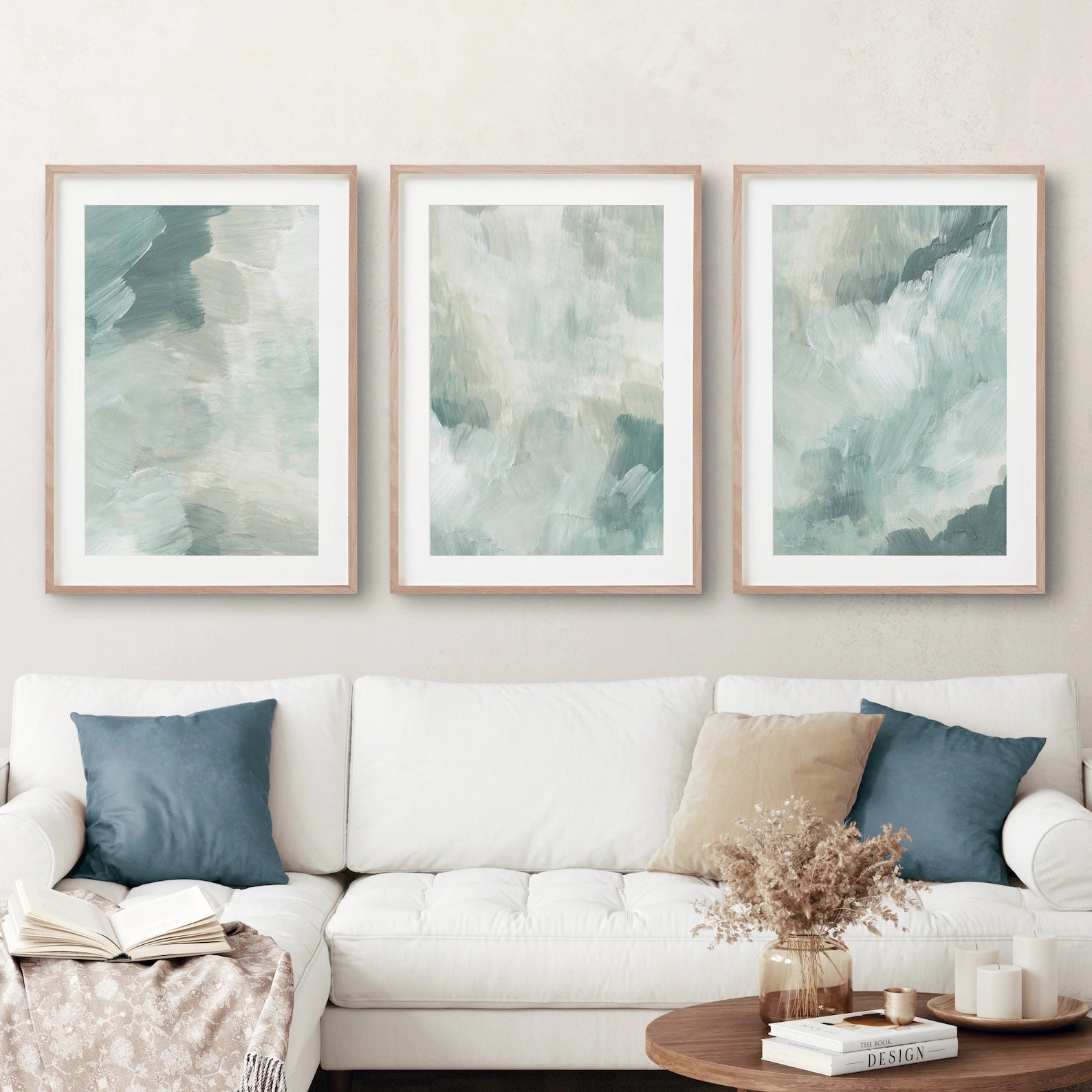 Lámina decorativa para enmarcar CUADRO VERDE ABSTRACT I 50x70 cm ...
