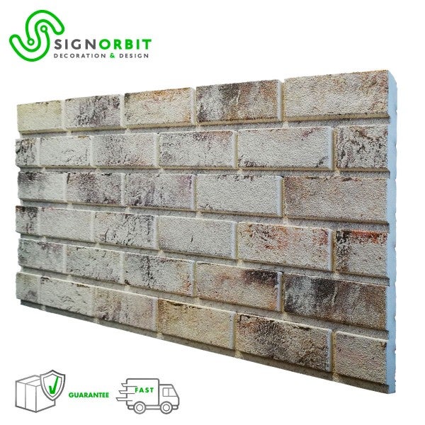 MURALE Panel imitujący cegłę z EPS pokrytego żywicą, o szorstkim wykończeniu. Wymiary: 100x50 cm, grubość: 2 cm.