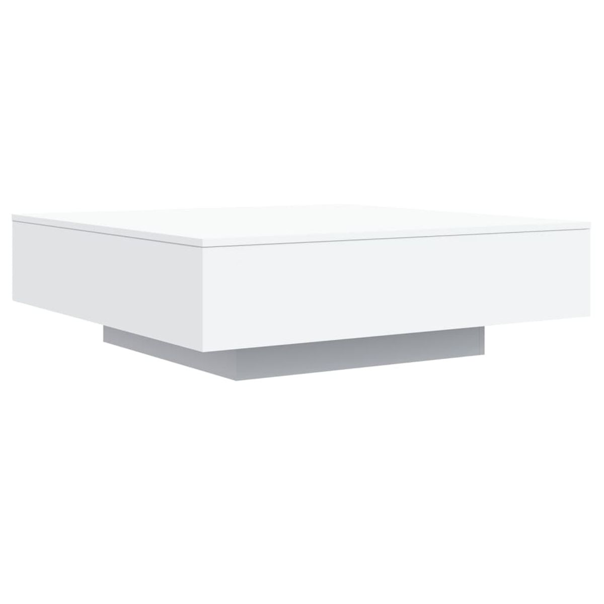 Stolik kawowy z oświetleniem LED, biały, 100x100x31 cm vidaXL