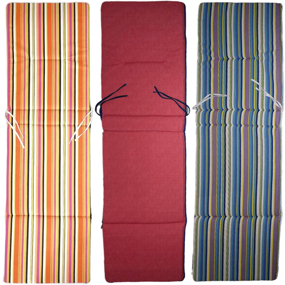 Cuscino Per Sdraio 4 Parti Resistente All'acqua | Solo Cuscino Marrone, Lettino Non Incluso - 2
