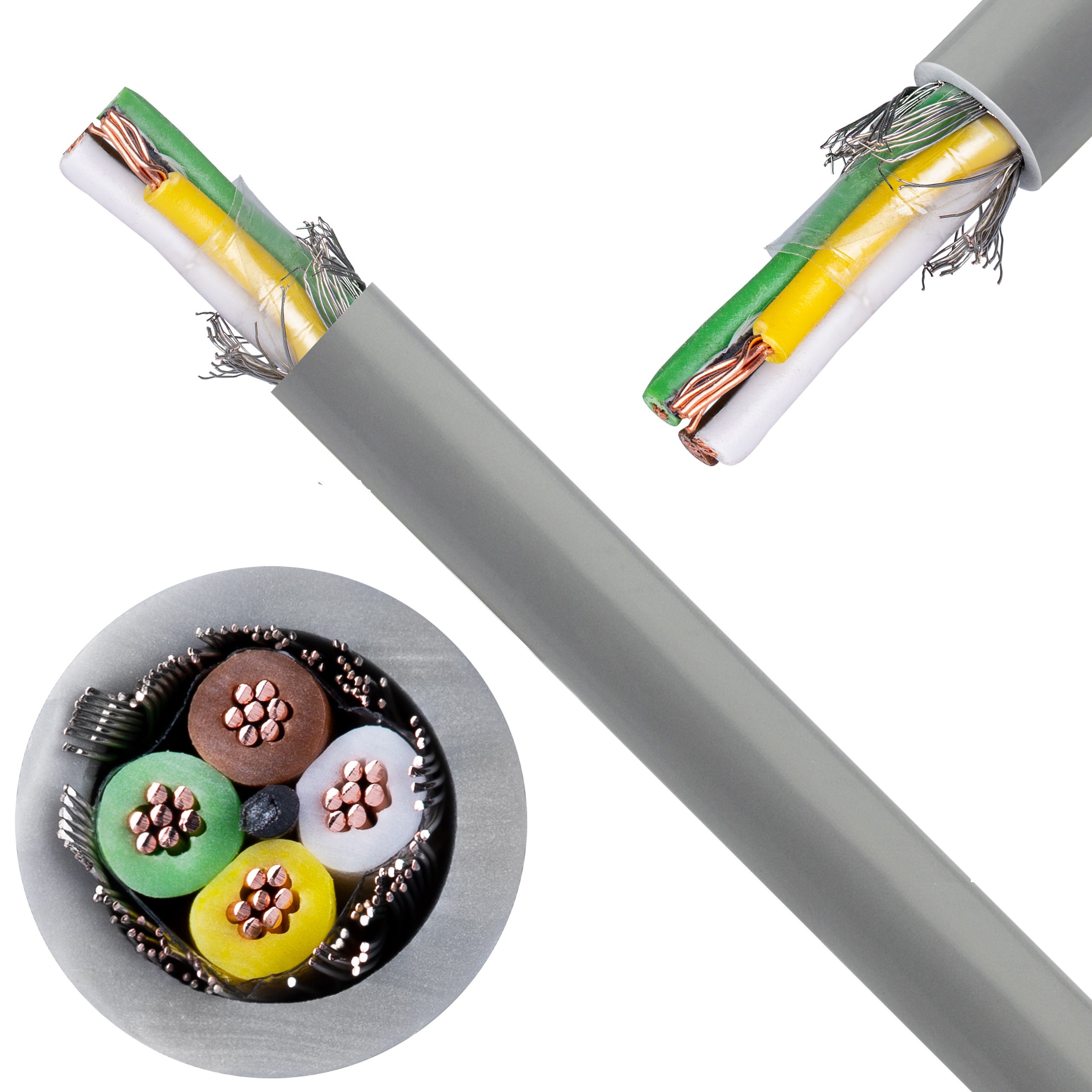 Kabel sterowniczy ELITRONIC-CY LIYCY 4x0,14mm2 szary 250/350V ekranowany olejoodporny linka TKD 100m