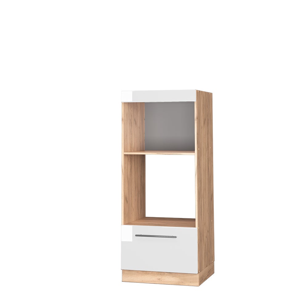 Vicco Szafka do mikrofalówki Fame-Line, Biały wysoki połysk, 60 cm otwarty