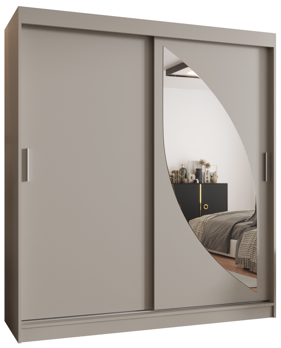 Szafa przesuwna garderoba MILO 180 x 62 x 200 cm Kaszmir - Abiks Meble