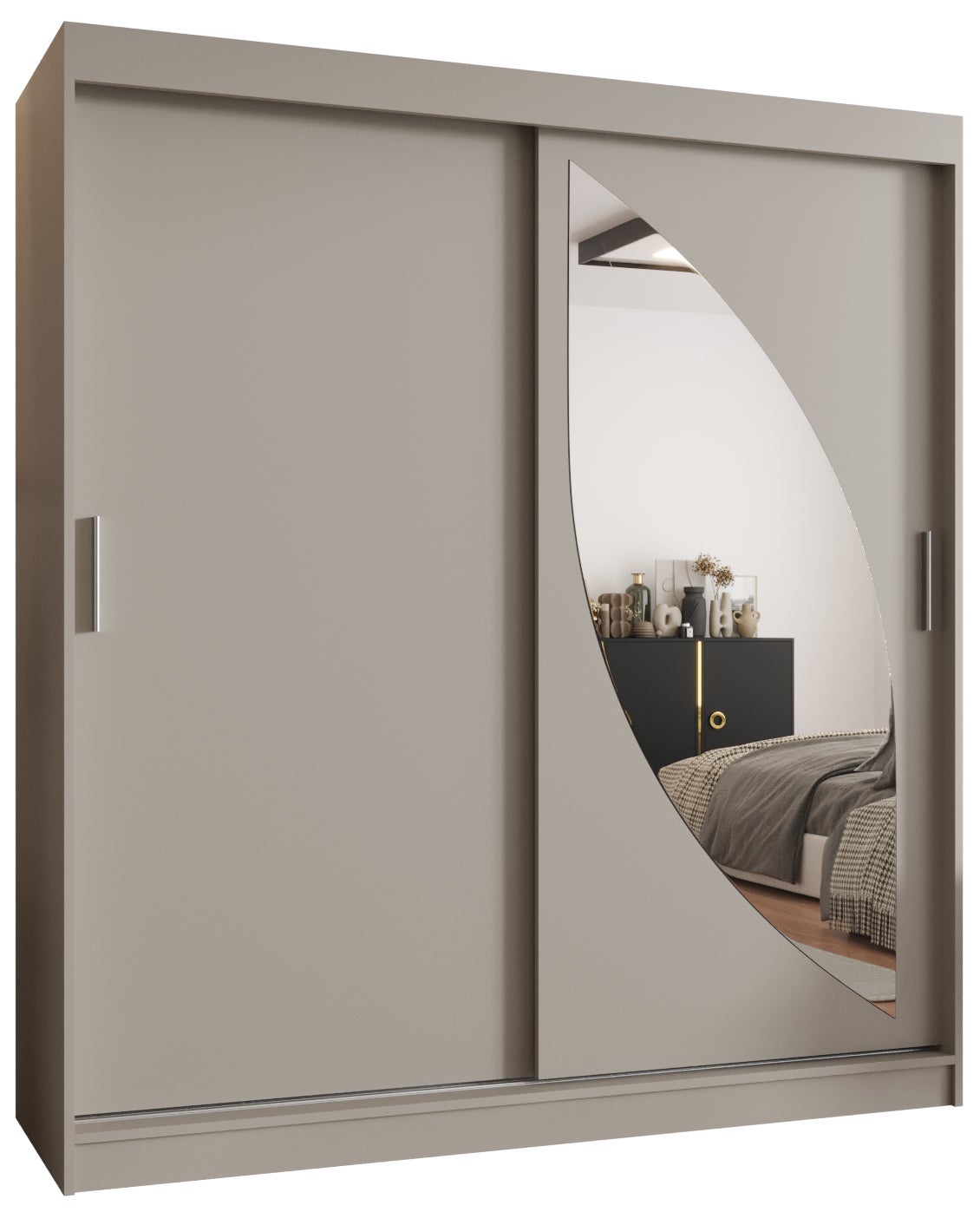 Szafa przesuwna garderoba MILO 180 x 62 x 200 cm Kaszmir