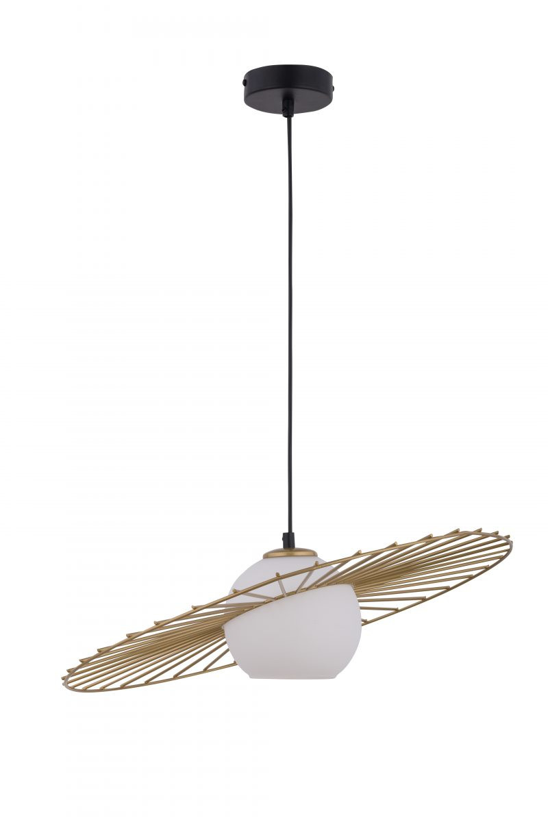 Lampa wisząca Sol czarno-złota-biała 1xE27x15W dekoracyjna wym: 70 x 51 x 50 cm metal SIGMA