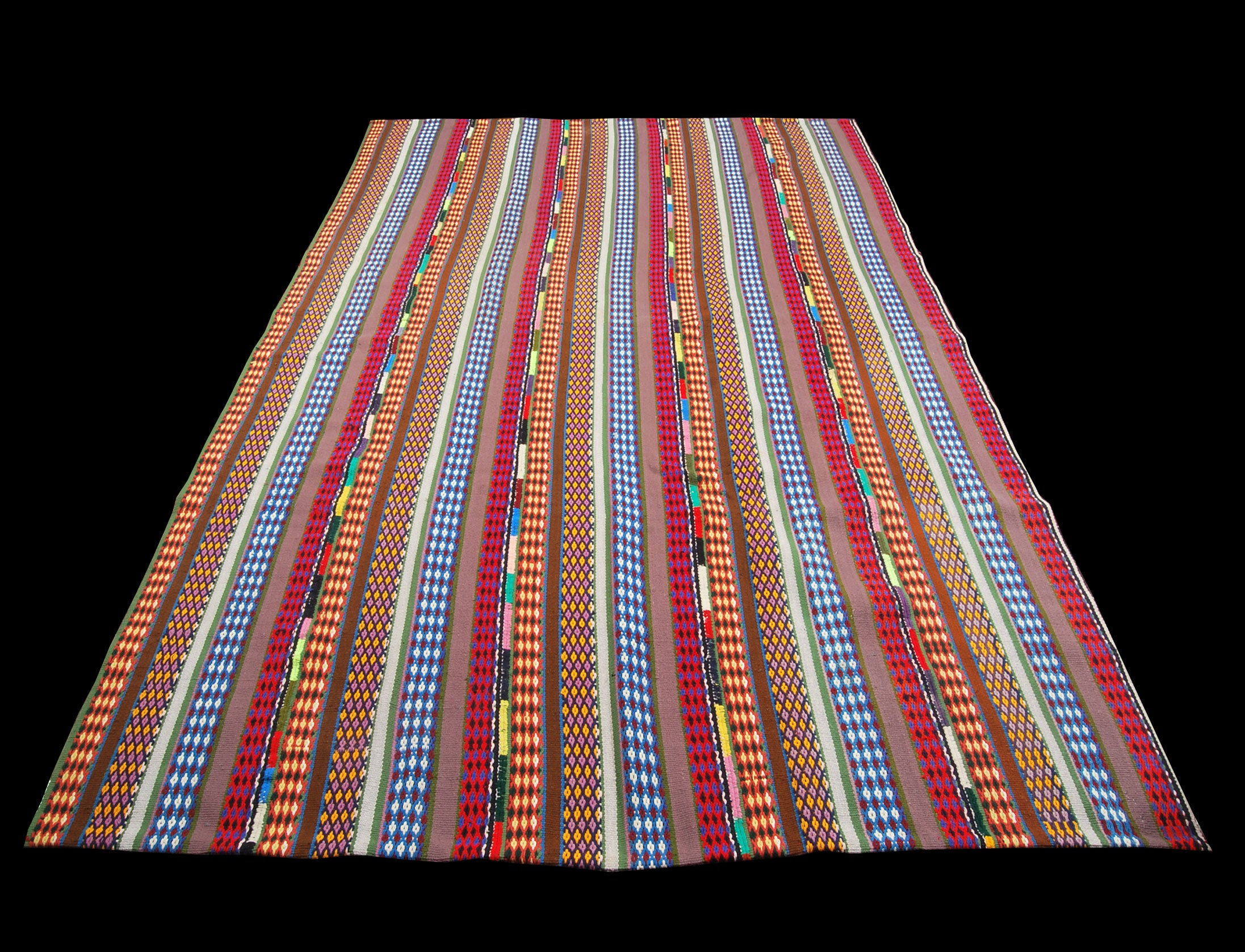 Oryginalny ręcznie tkany kilim/dywan z certyfikatem autentyczności 320x175cm GALLERIAFARAH1970