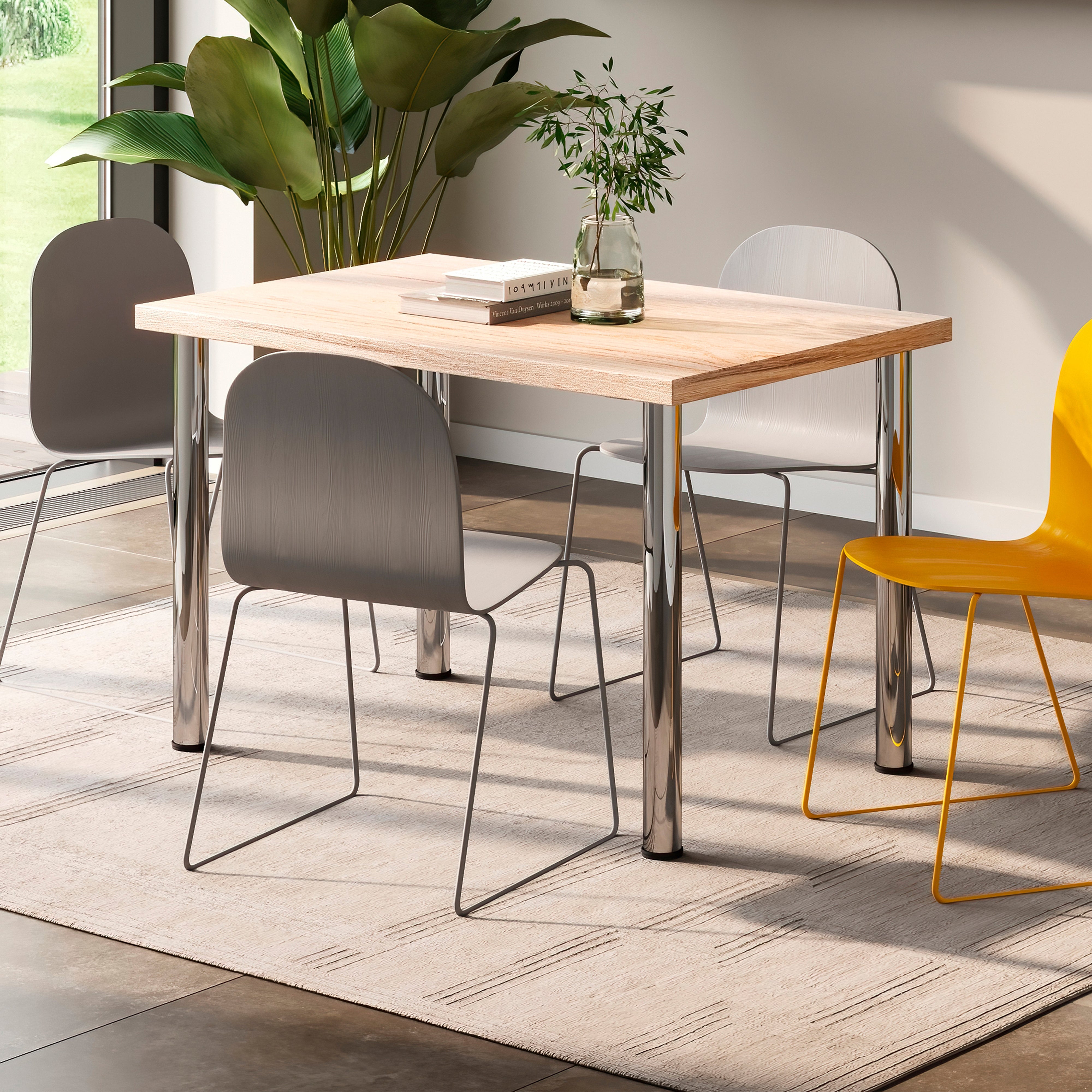 Emuca Piano da tavolo, 1150x750mm, spessore 30mm, Legno, Verniciato bianco - 2