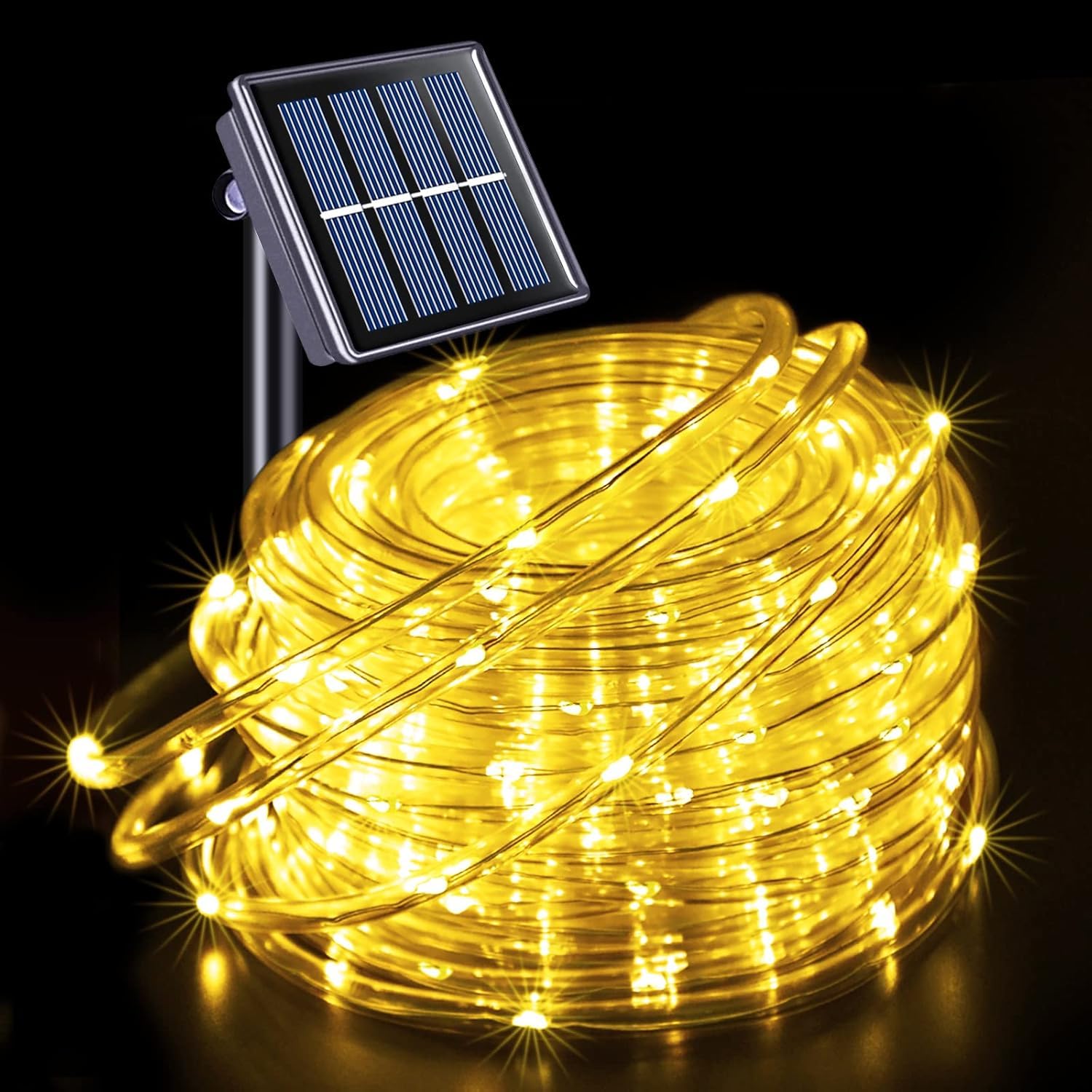 Zewnętrzna solarna girlanda świetlna LED IP65 - 12 m - 100 LED - 8 trybów oświetlenia - Girlanda świetlna do ogrodu, dekoracja - Ciepła biel