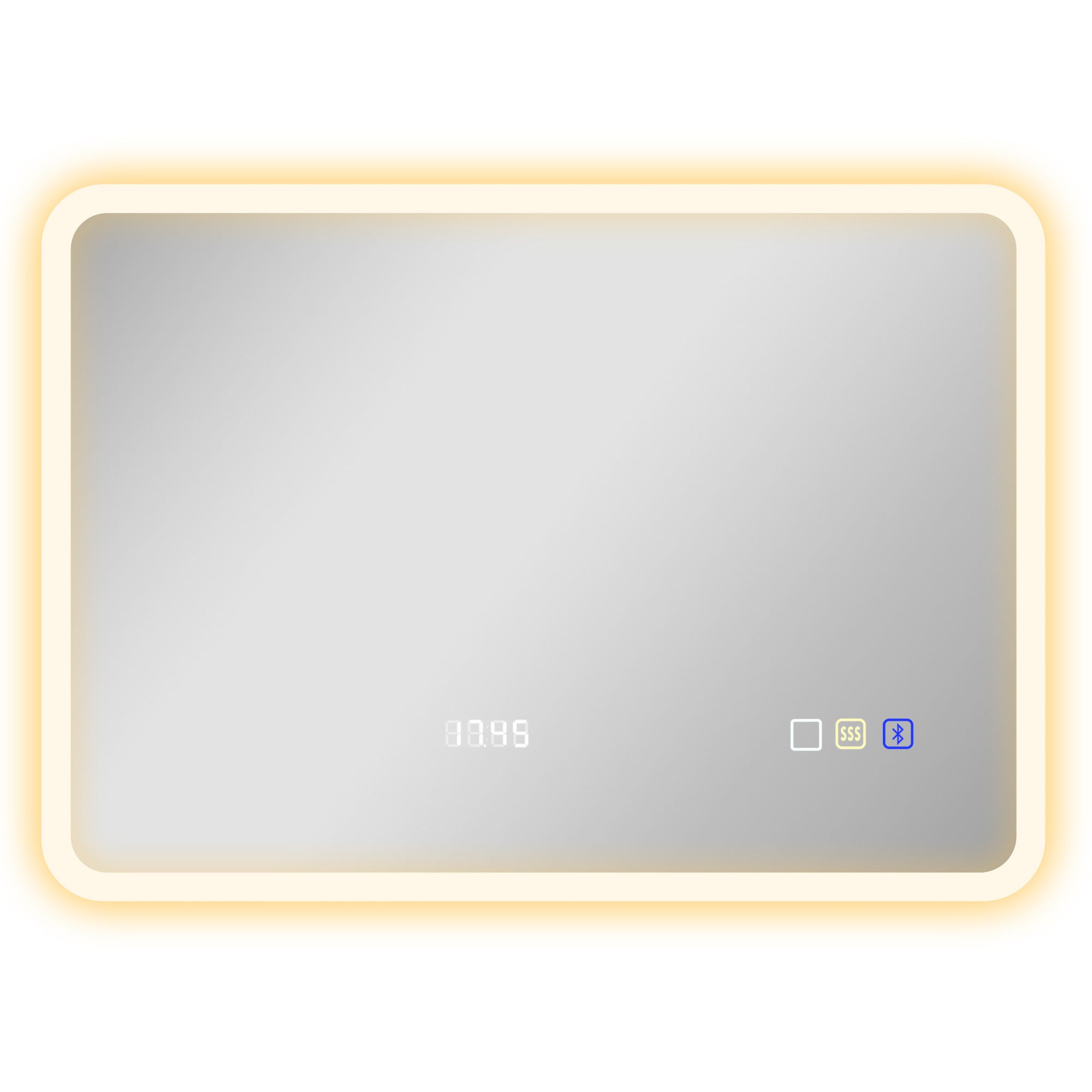 HOMCOM Miroir de salle de bain en verre trempé argenté 70x3.5x50 cm ...