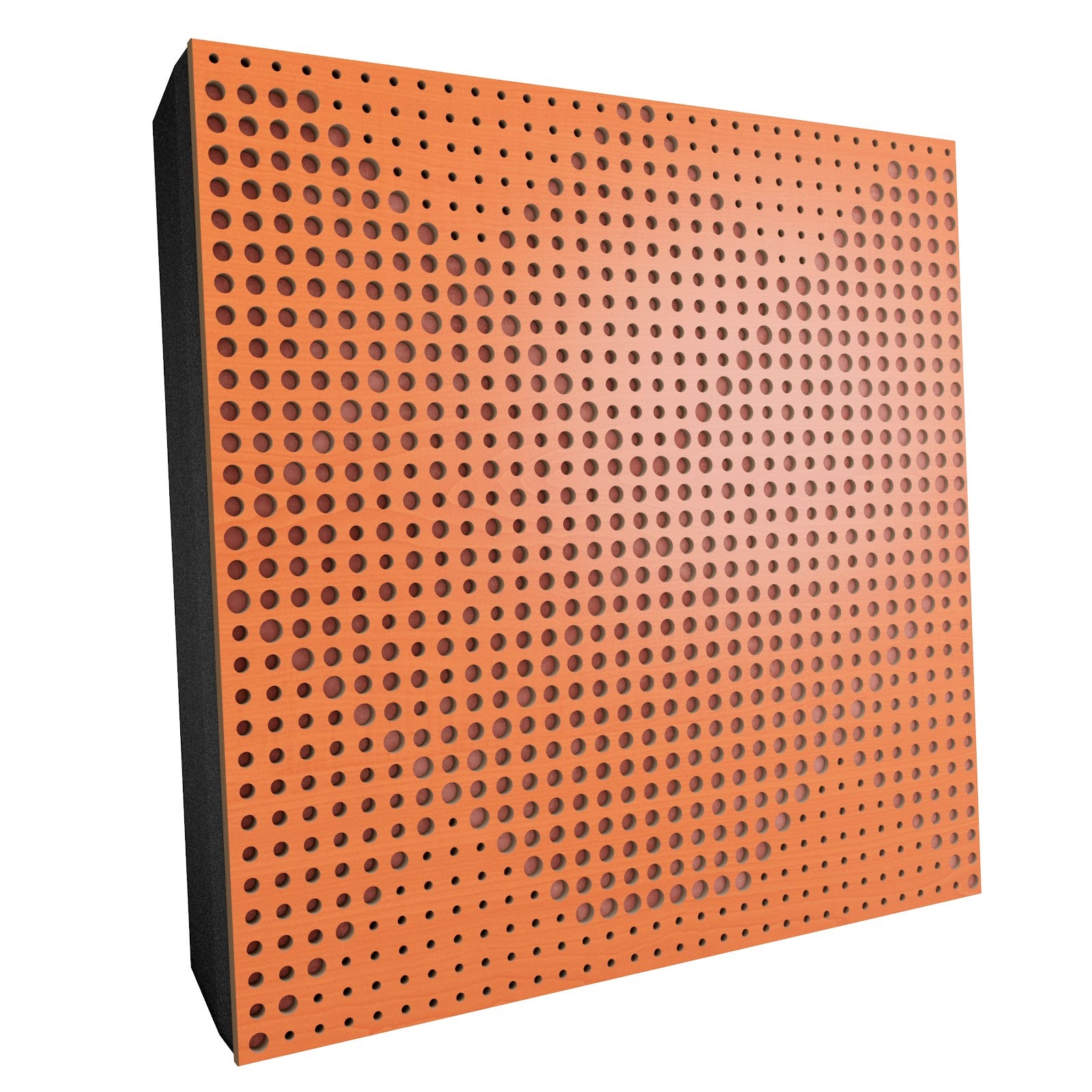 Lot de 2 Panneaux acoustiques WILDS-F décoratifs insonorisants 50x50x5 cm - MDF perforé laminé, tissu et mousse acoustique -Cerise+Rose - 2