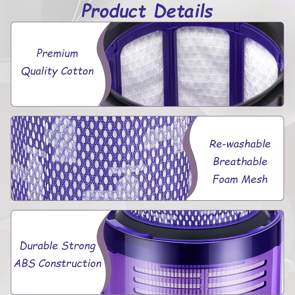 2 filtres de remplacement V11 pour Dyson V15 Detect, V11 Animal, V11 ...