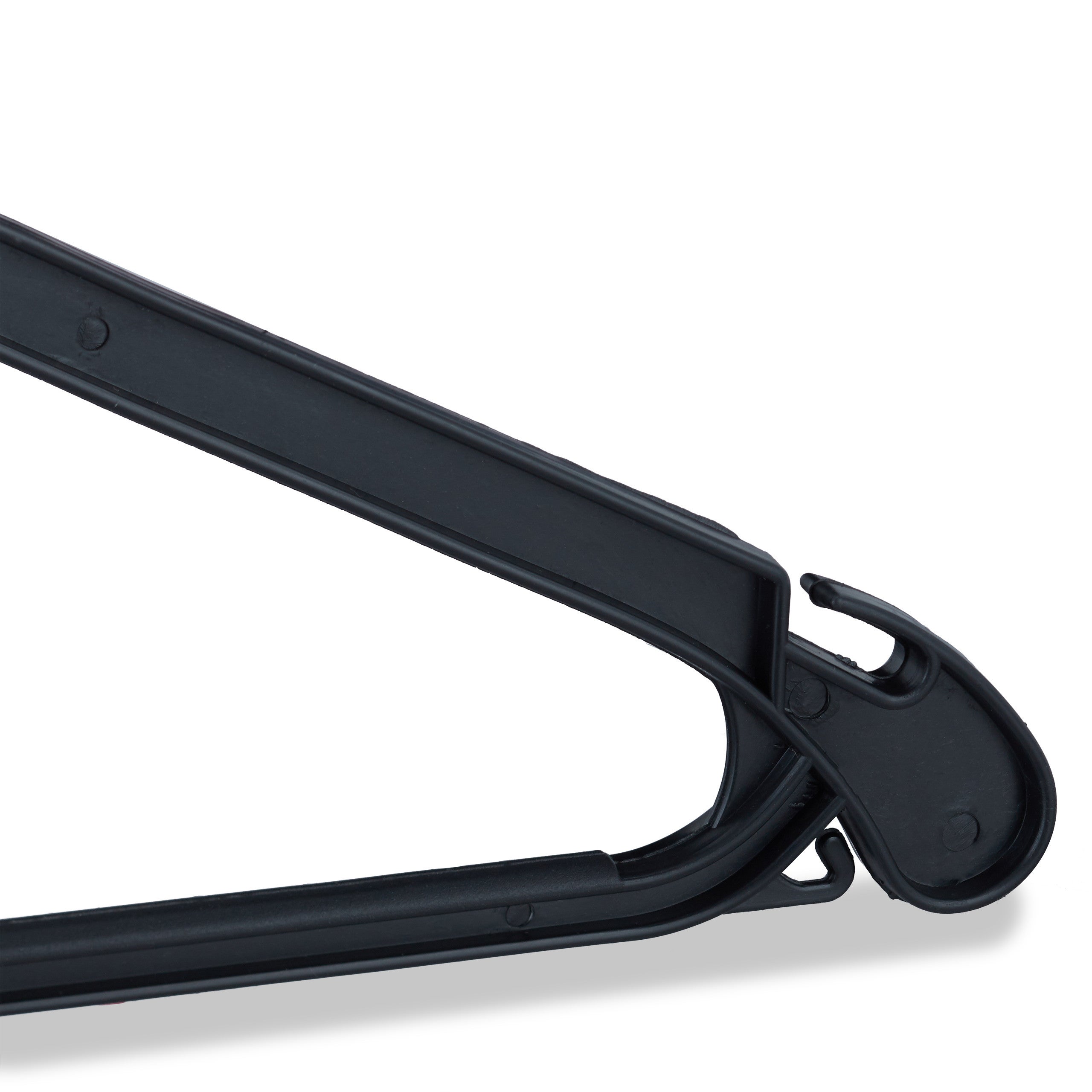 120x Cintres set cintre pantalon chemise jupe porte-cravate cintre plastique crochet rotatif, noir - 6