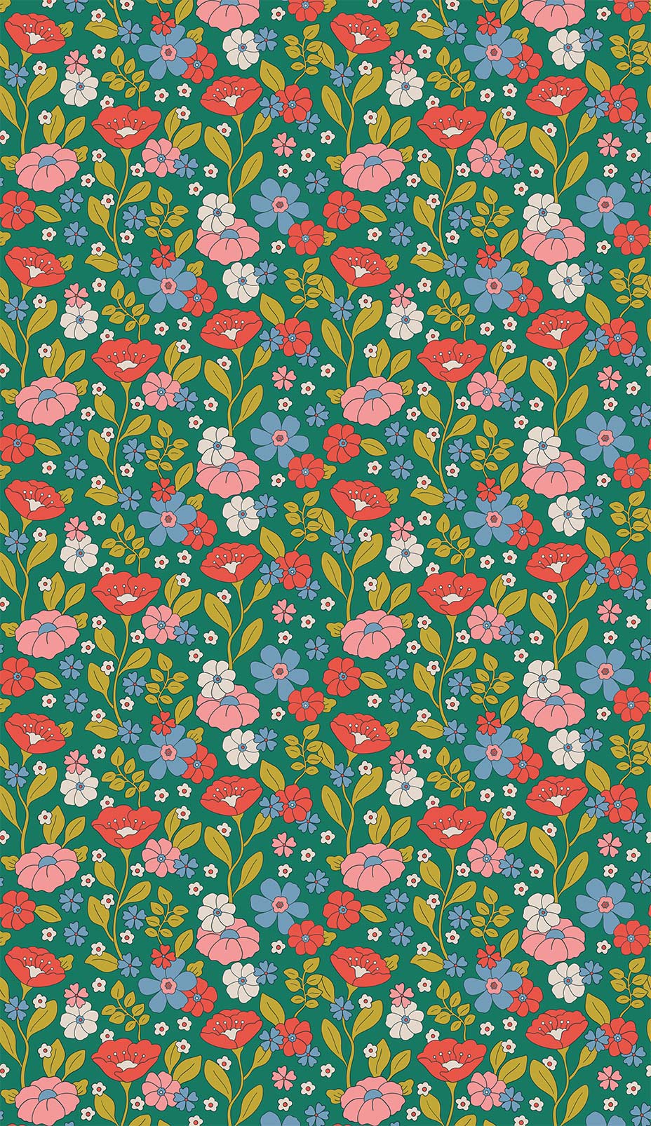 Papier peint panoramique Elise eglantine - 156x270cm - 3