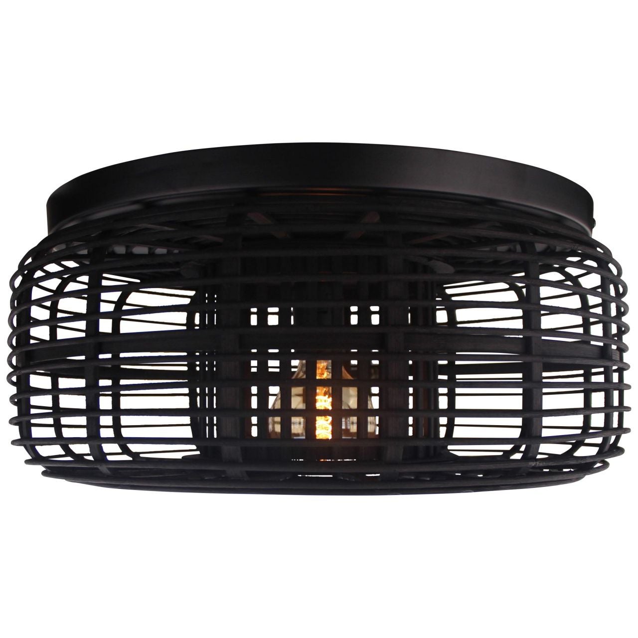 Lampa ścienna Brilliant Norah czarny/naturalny, metal/bambus, 1x A60, E27, 40 W