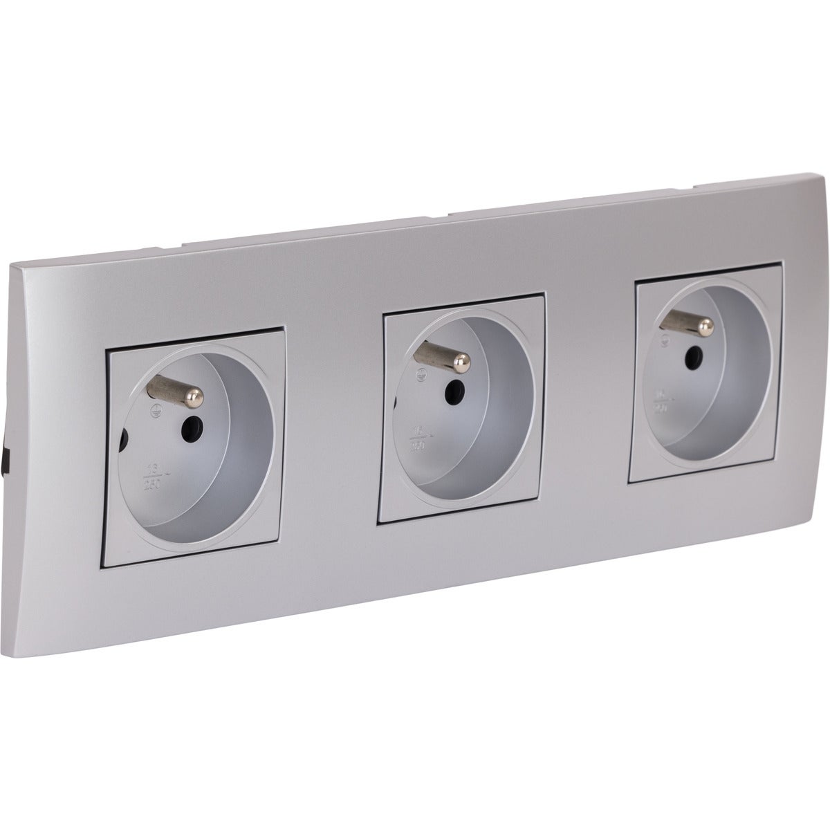 Milos Prise D'Antenne À 2 Prises Encastrées - Câble Satellite Tv 3 Prises - Cadre - Prise De