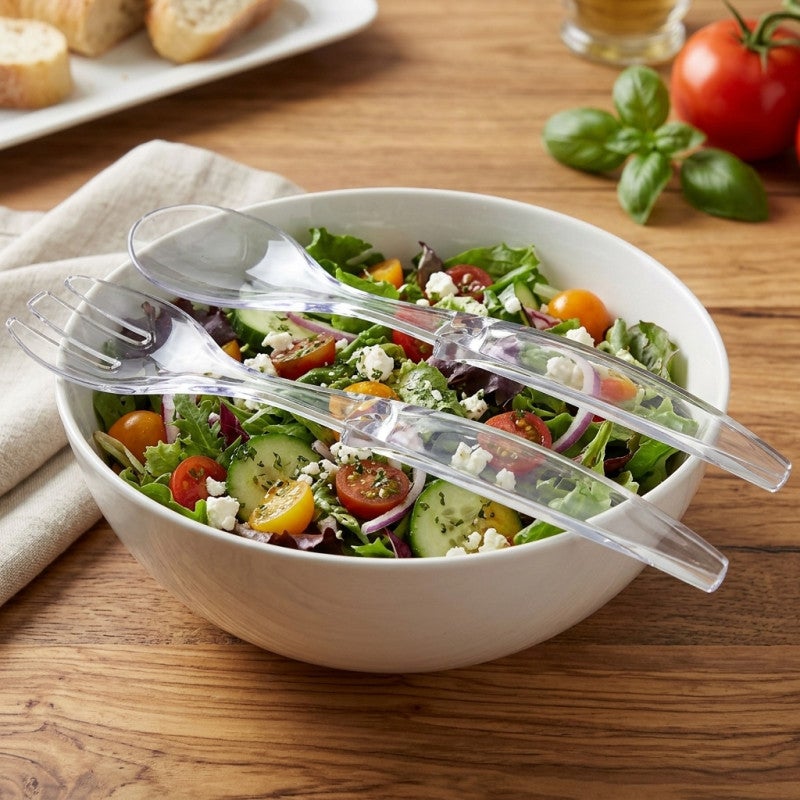 Garfo e colher de salada de acrílico - 30 cm | Leroy Merlin