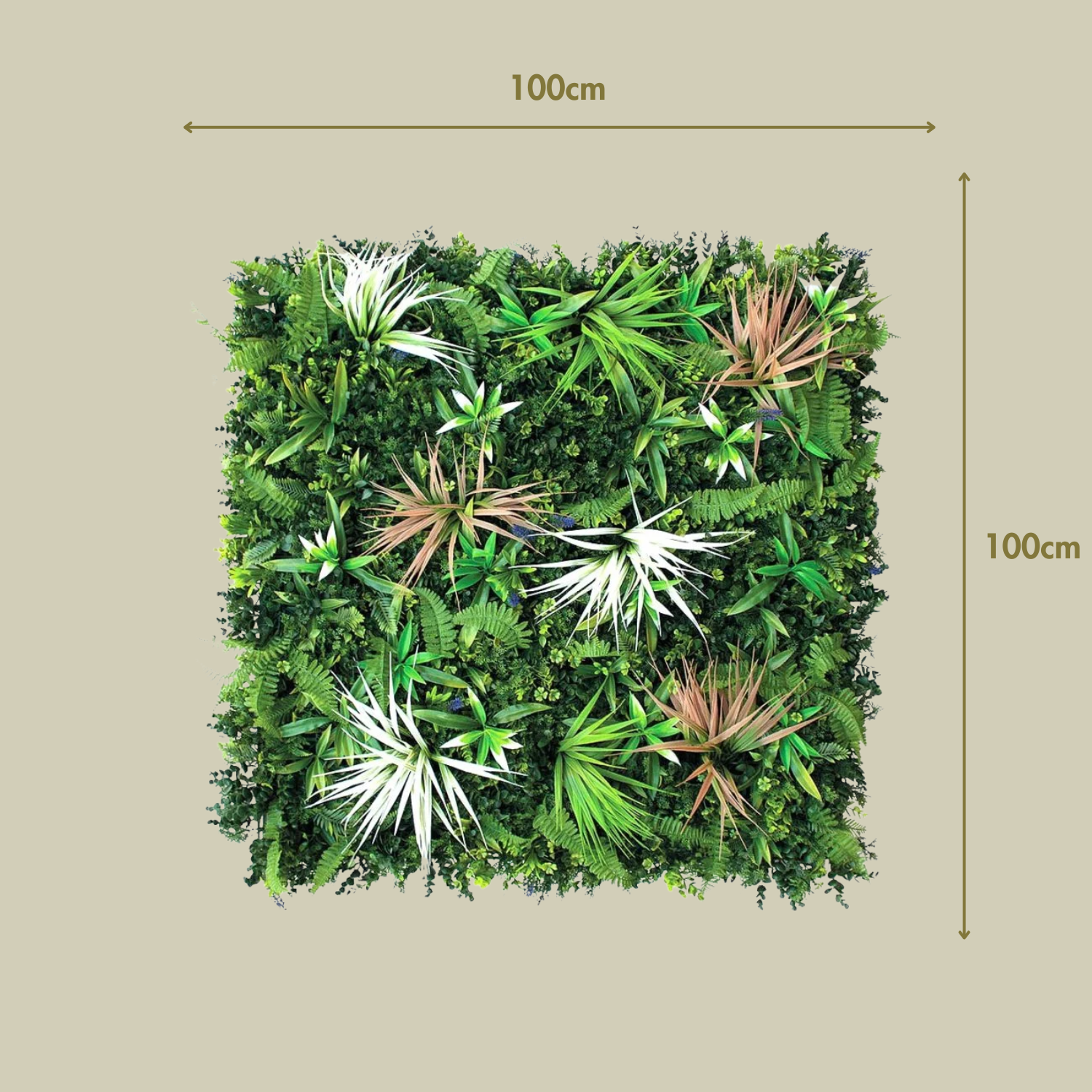 Giardino verticale artificiale Estrellado Verde, blanco y morado 100 x 100 cm | Naturing Monde - Per interni ed esterni - Materiale HDPE - 3