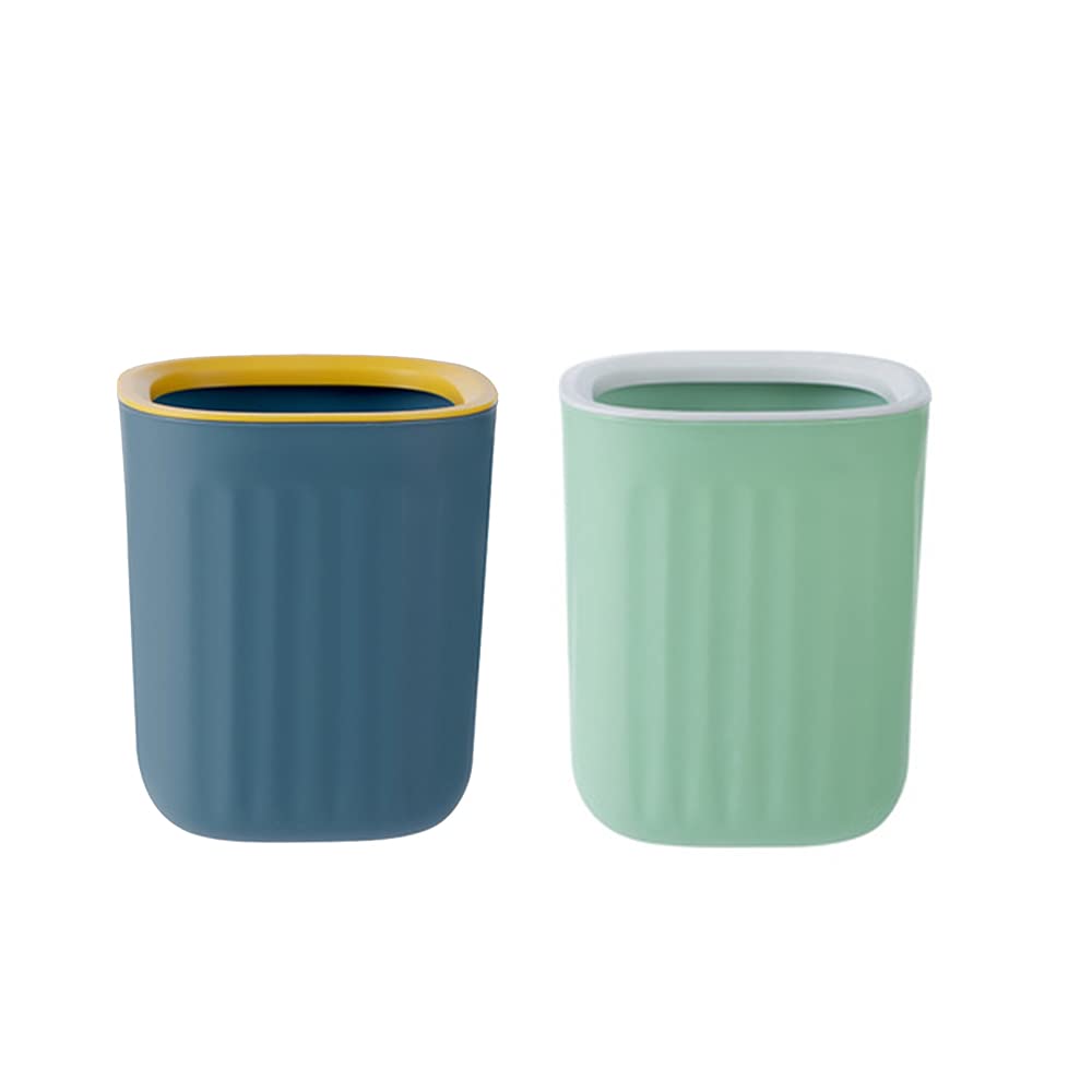 Mały plastikowy kosz na śmieci, 2 sztuki 15x12,5 cm, mały kosz na śmieci stołowy, mały kosz na śmieci biurowy, mały kosz na śmieci kuchenny, mały kosz