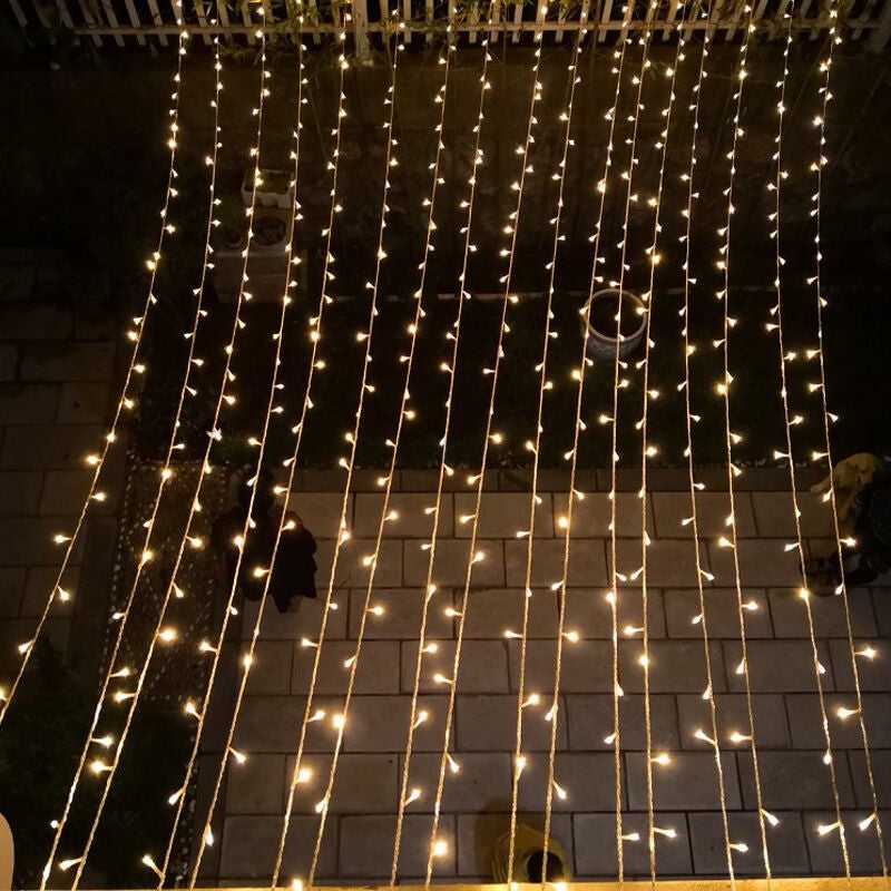 Guirlande lumineuse LED 100m/1000 LED, IP44 étanche, télécommande + minuterie, 8 modes, décoration fête (Noël, anniversaire, mariage), blanc chaud - 2