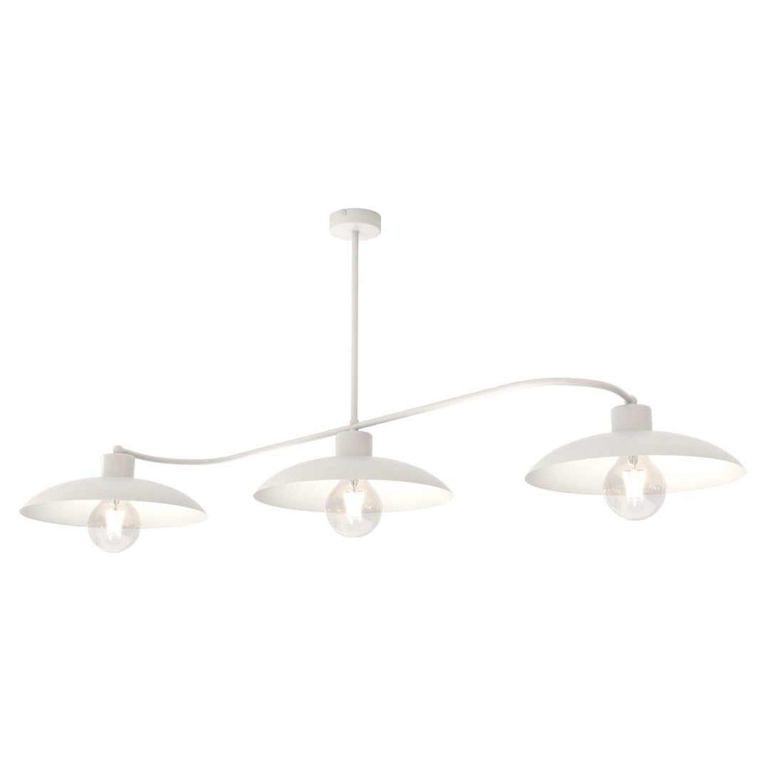 Lampa sufitowa wisząca Foster biała 3xE27x15W industrialna wym: 45 x 113 x 30 cm metal Emibig