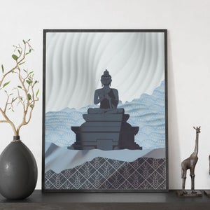 Visario bestpricepictures 160 x 80 cm Quadro su Tela Buddha 5502-SCT - Stampa/Disegno/Immagine Pronto da Appendere