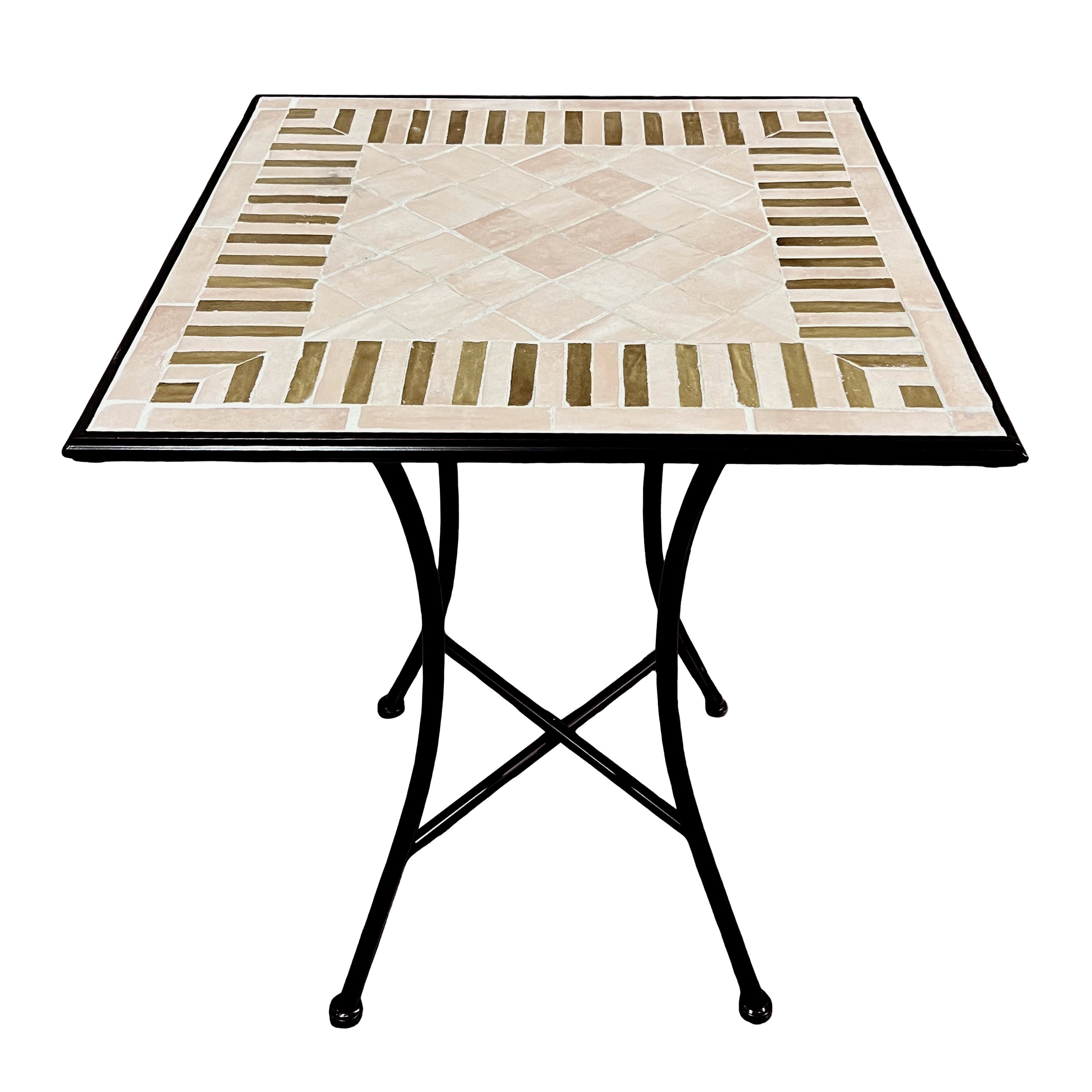 Axi Camilla Table Et Chaise Bistrot, 2 Chaises 1 Table, Ensemble Bistro Extérieur, Mosaique Beige Toscane - Salon De Jardin Bistrot, Table Bistrot - 2