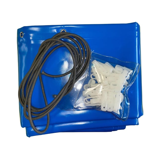 Bâche hivernage piscine hors sol PROCOPI BWT myPool Pistoche 223 x 223 cm - Toile PVC 640 g/m² Bleu - Couverture hiver