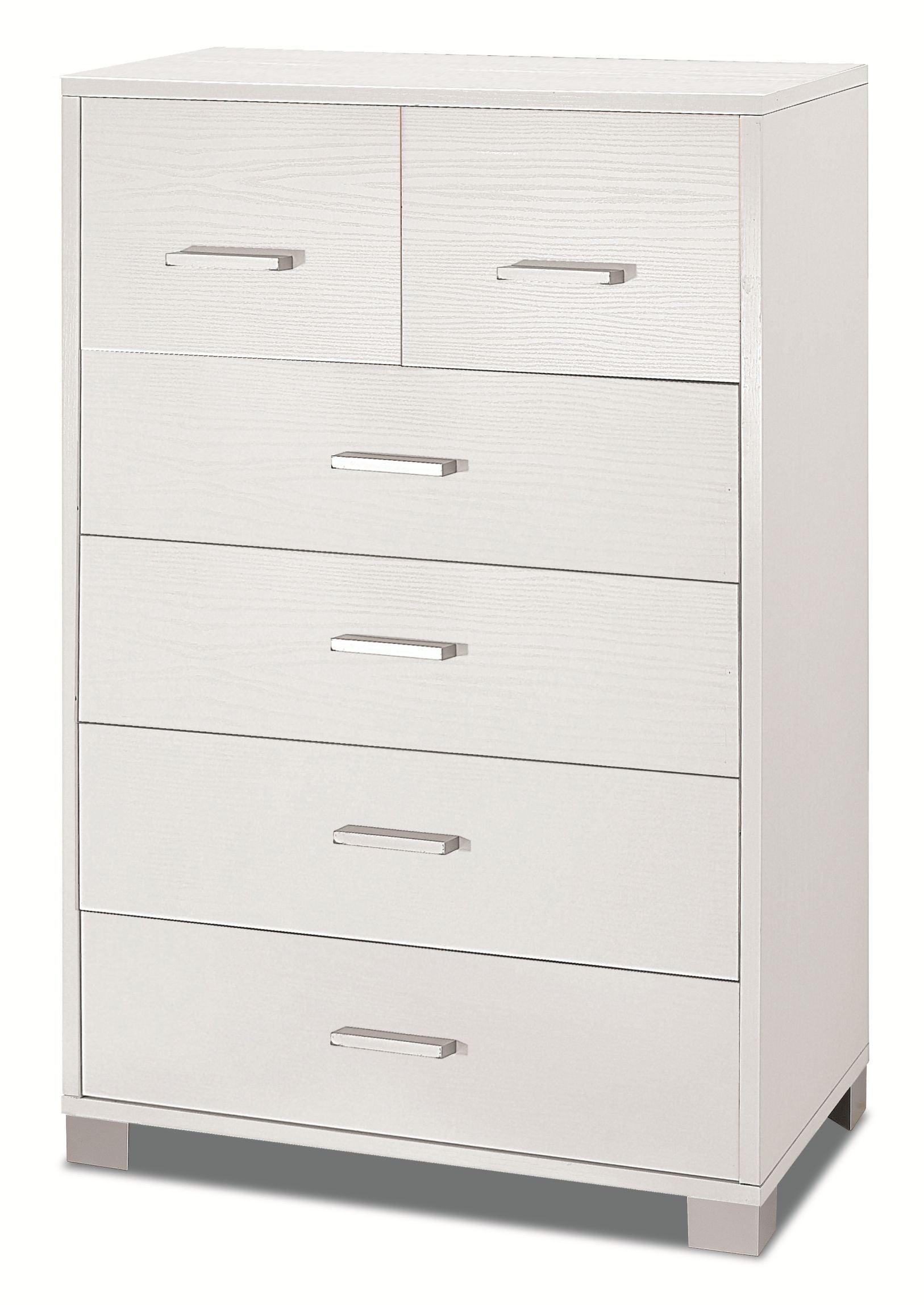 Sarmog Armoire 4 + 2 tiroirs Blanc Flammé Collection Quadrante - 9