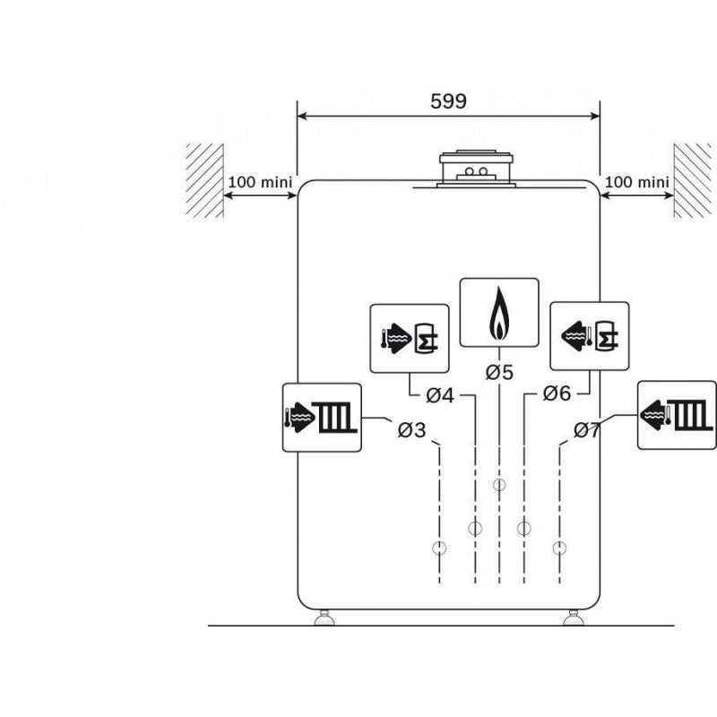 Chaudière Sol Gaz à Condensation 25kW BOSCH Condens GC 4700iF 25 C Chauffage et ECS - 7731600206 - 6