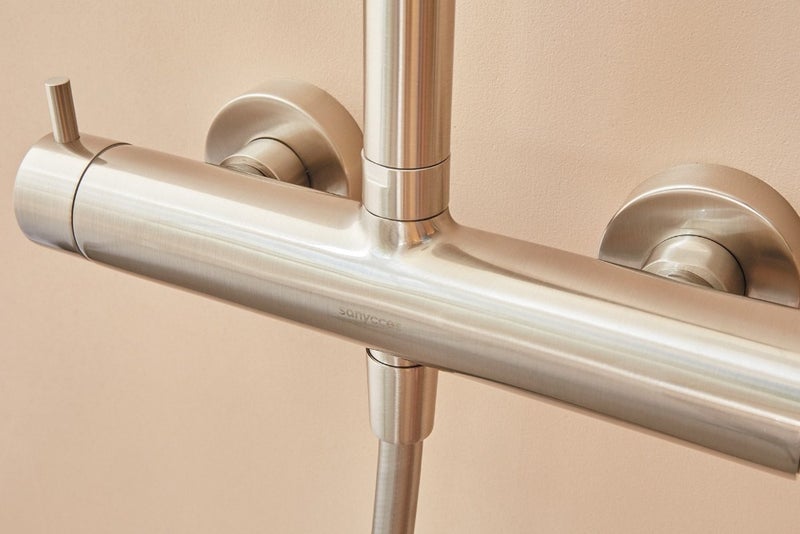Colonne de Douche DUERO Chromée - Ensemble de Douche Design Moderne avec Douche de Tête et Douchette à Main - 5
