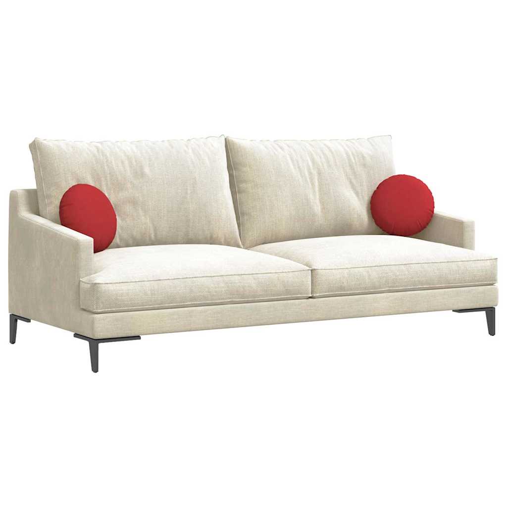 Cojines para asiento 2 pcs Rojo Ø30 x 13 cm tela - 3