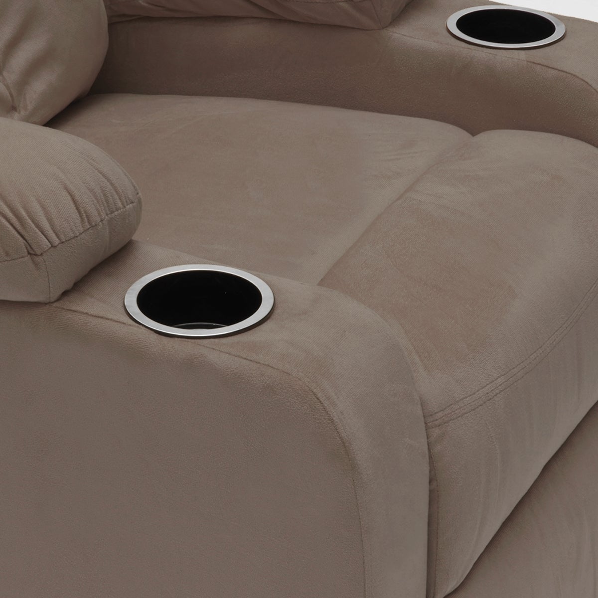 Poltrona Relax Reclinabile con Poggiapiedi in Microfibra Velluto Laura - Marrone - 4