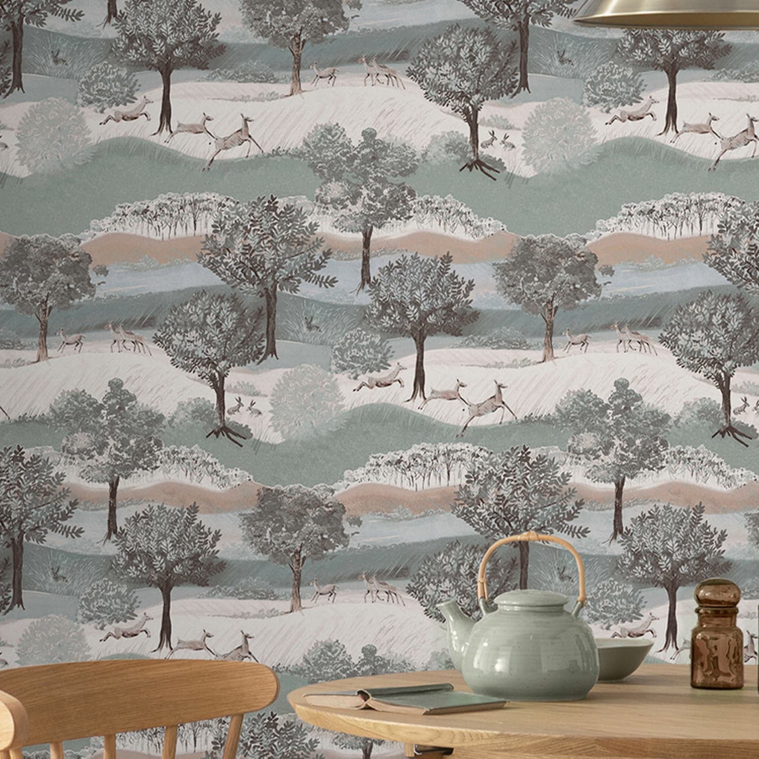 Laura Ashley Tapeta filzelinowa HARTINGDON JADE 10 m x 52 cm