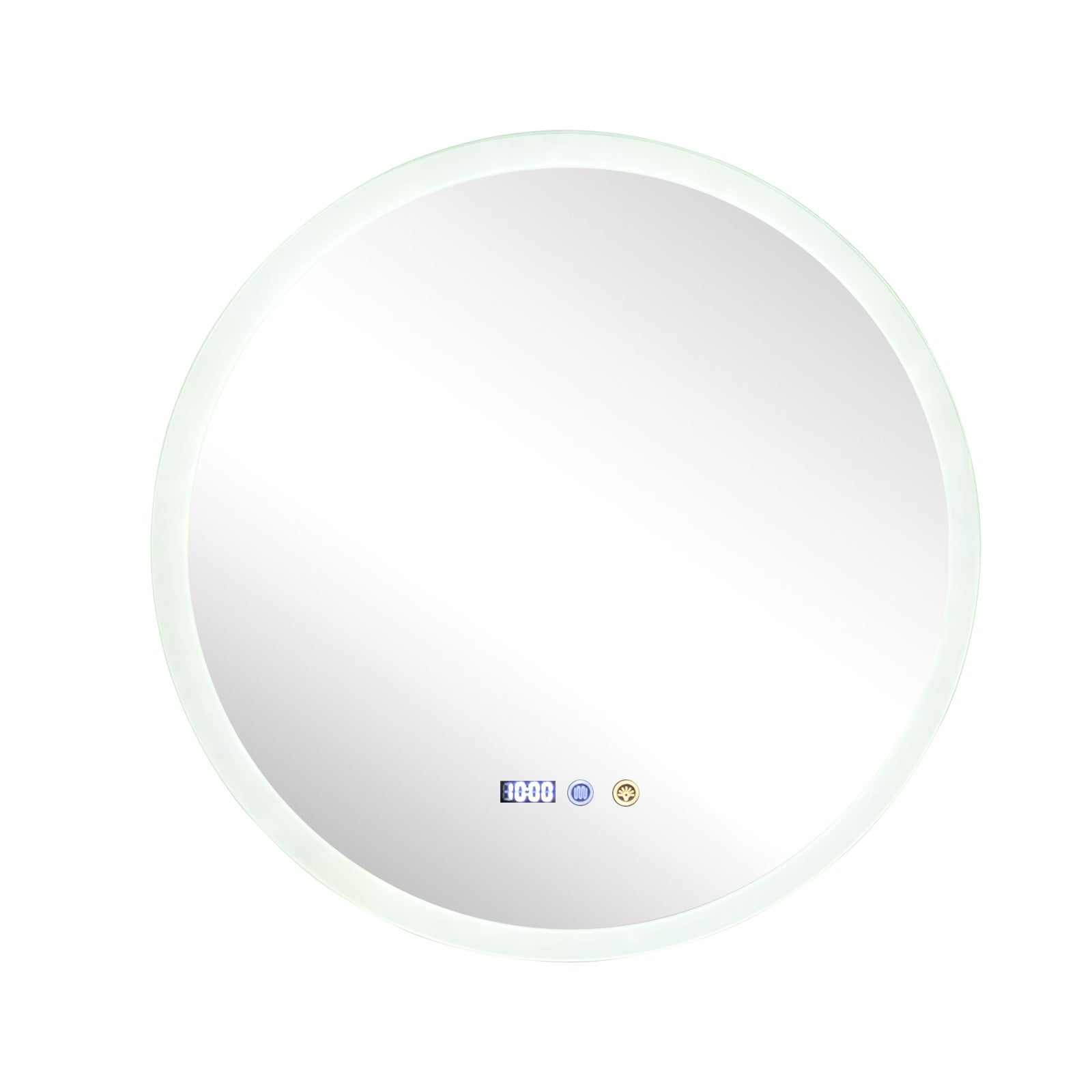 Espejo baño LED inteligente redondo antivaho táctil 3 colores regulable memoria seguridad vidrio impermeable diseño moderno lujo - 3